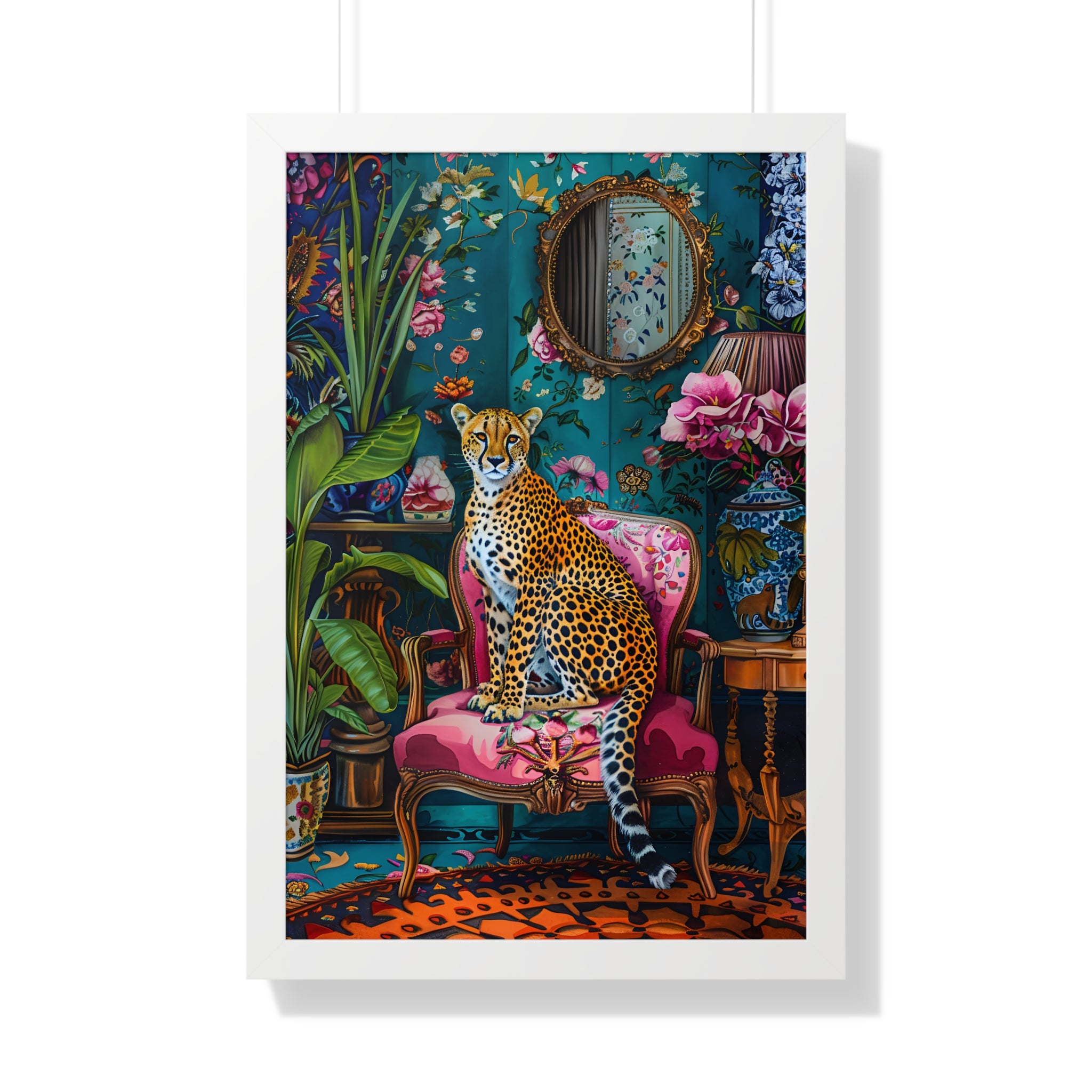 Framed Paper Print - Regal Cheetah Reverie