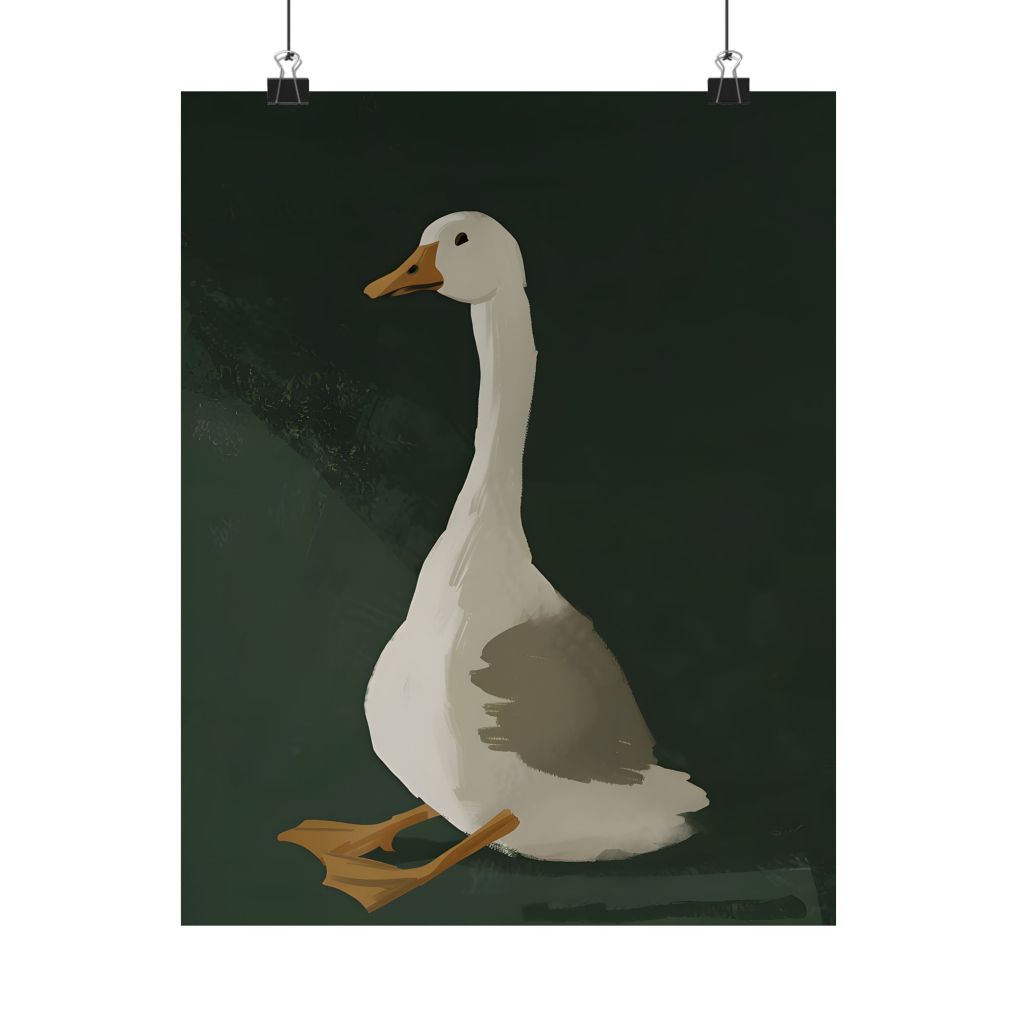 Sitting Goose in Spotlight