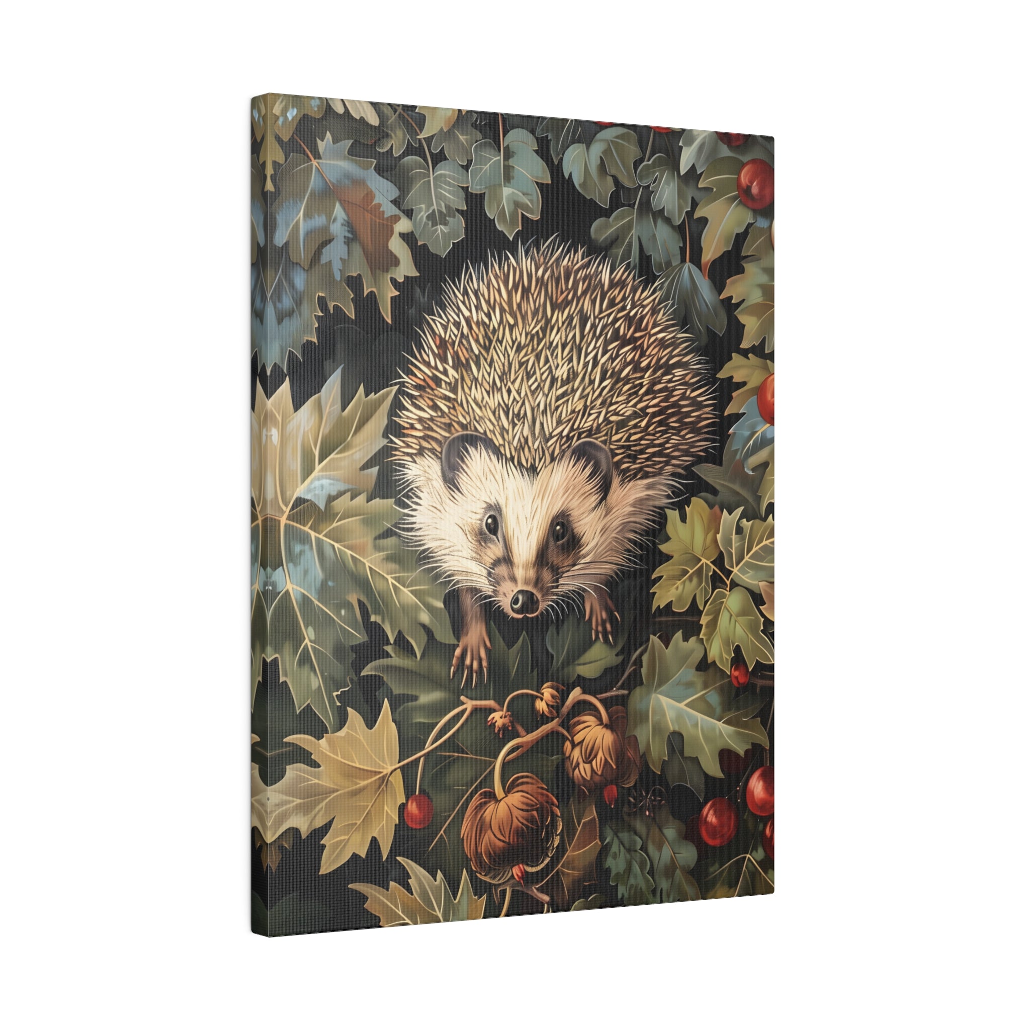 .75" Matte Canvas - Woodland Hedgehog Hideaway