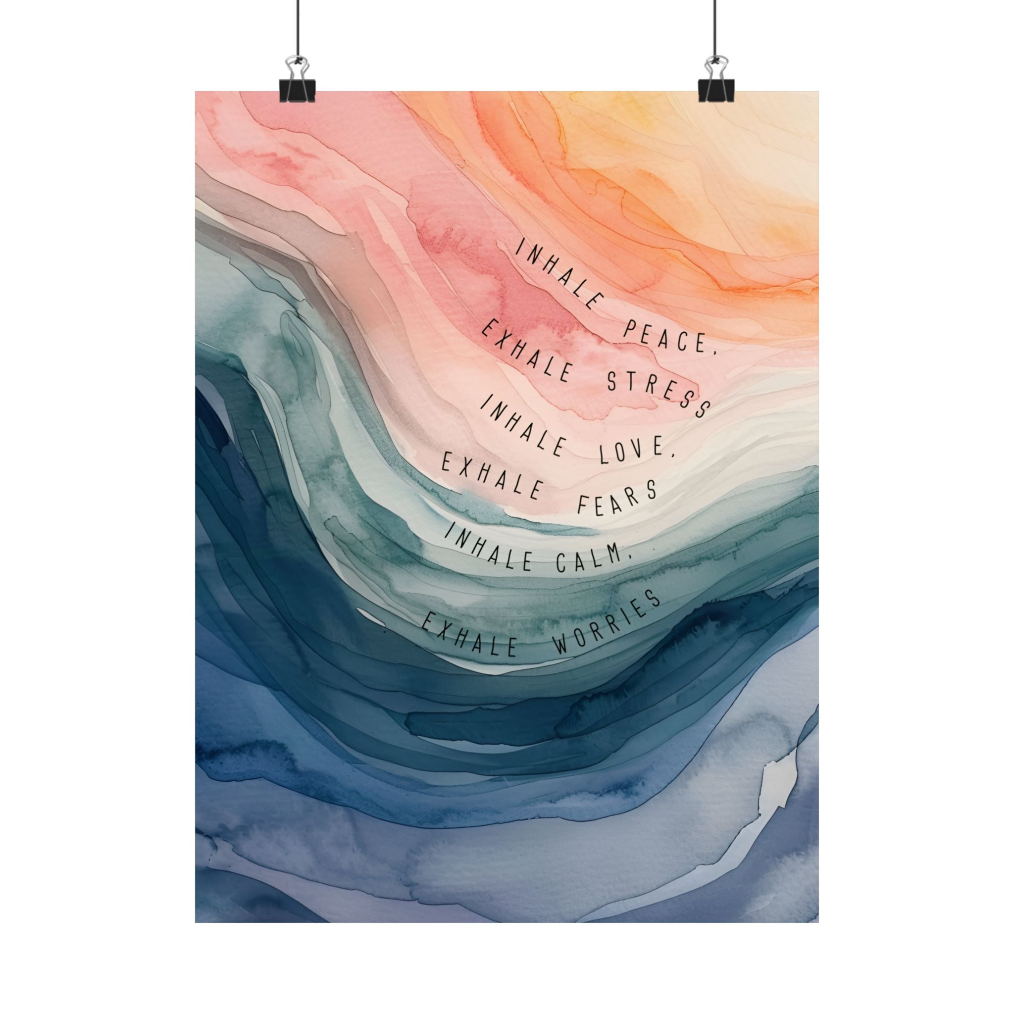 Inhale Exhale Watercolor Calm