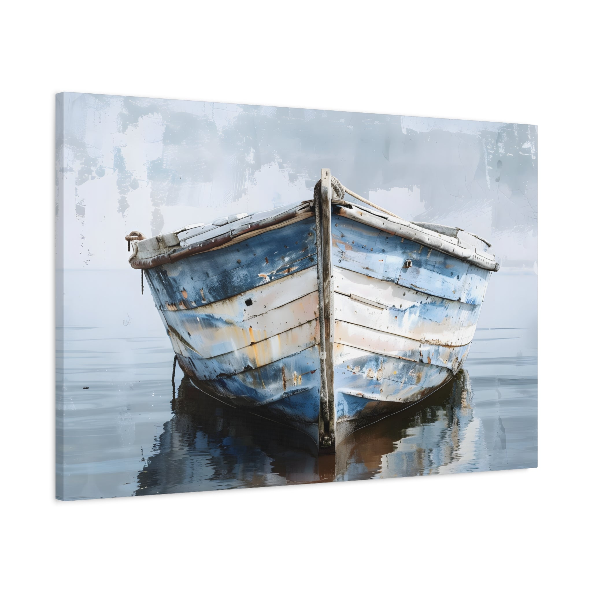 1.25" Matte Canvas - Weathered Harbor Boat