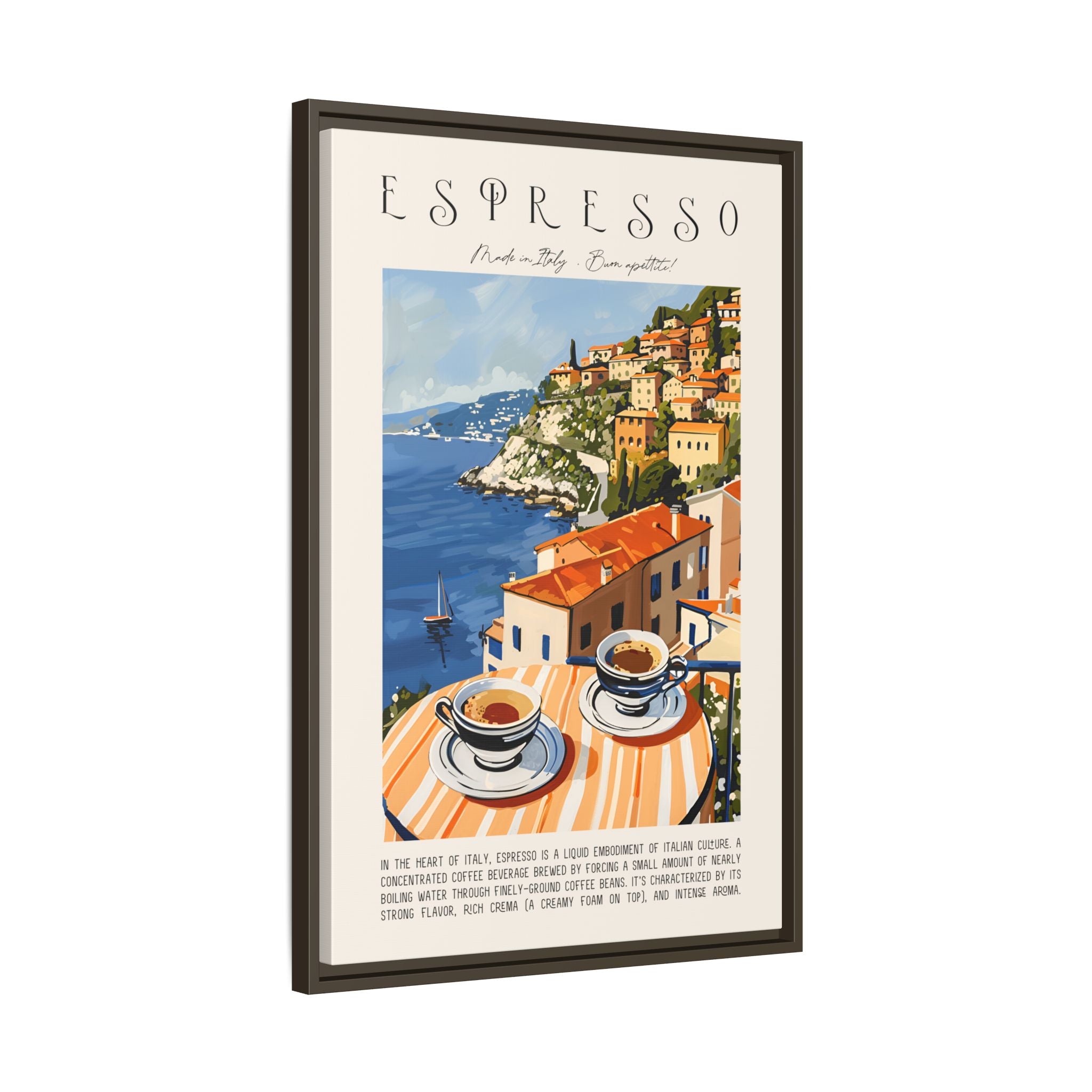 Framed Canvas - Espresso Views of Italy