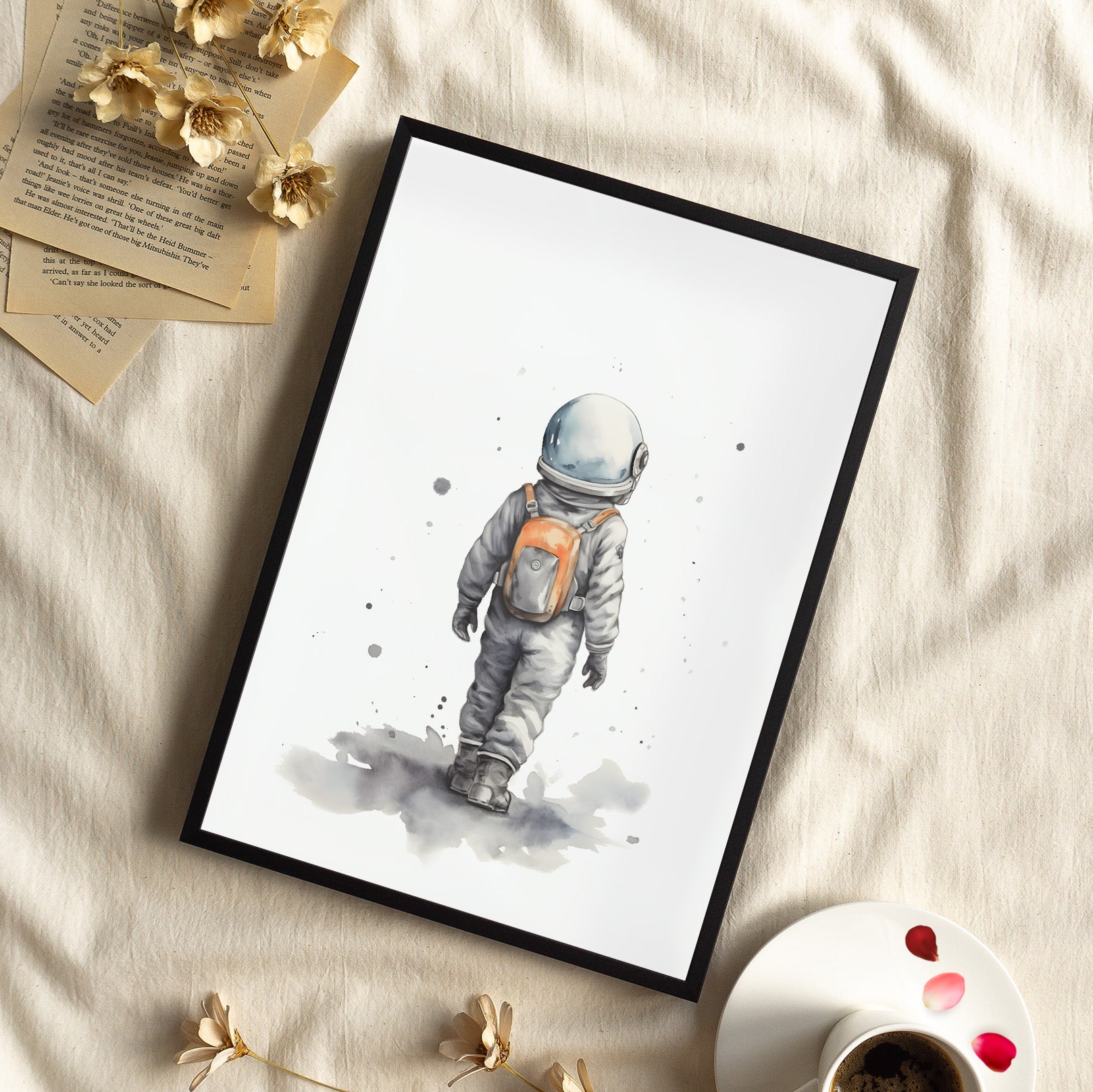 Framed Paper Print - Backpack to the Stars