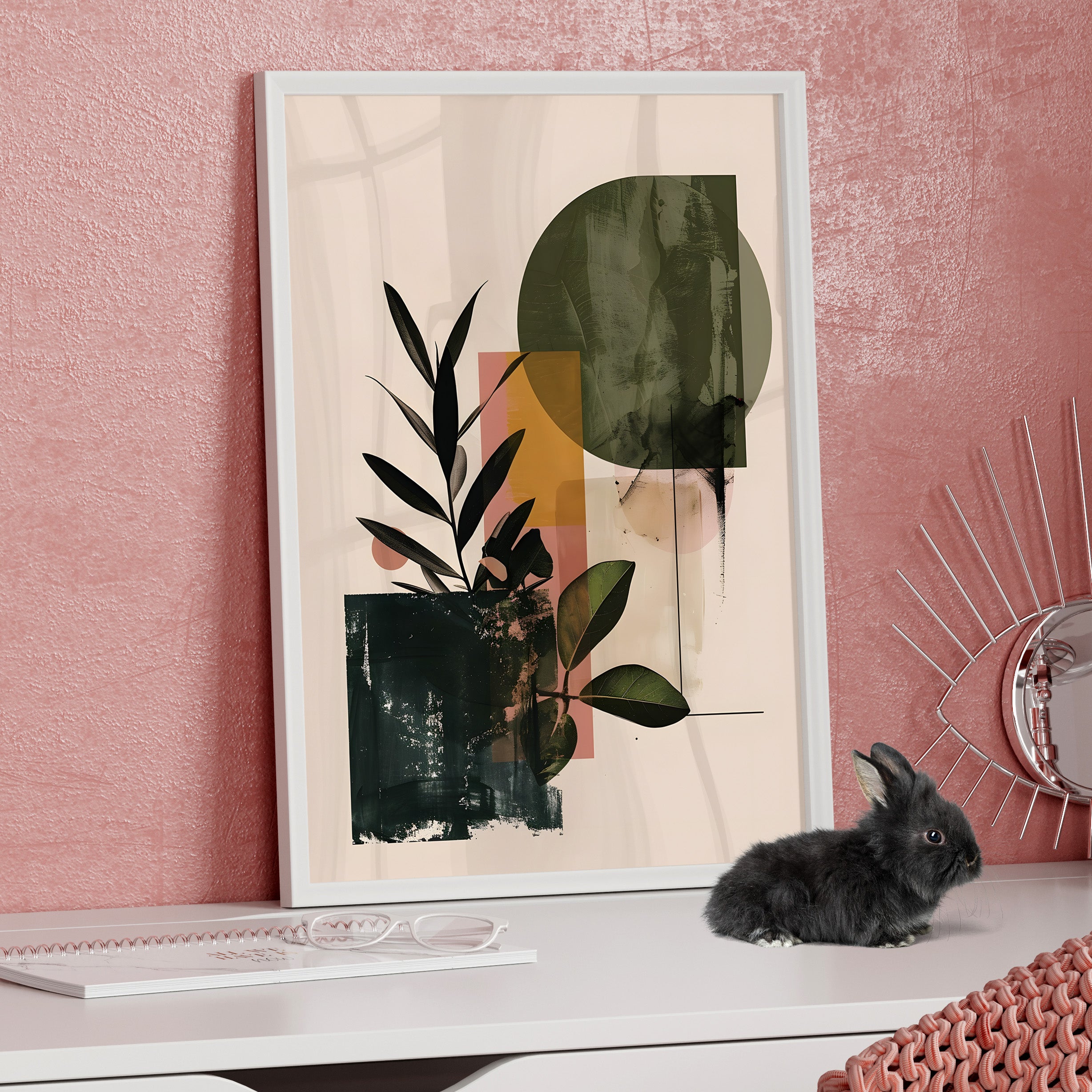 Framed Paper Print - Sage Geometry Botanicals