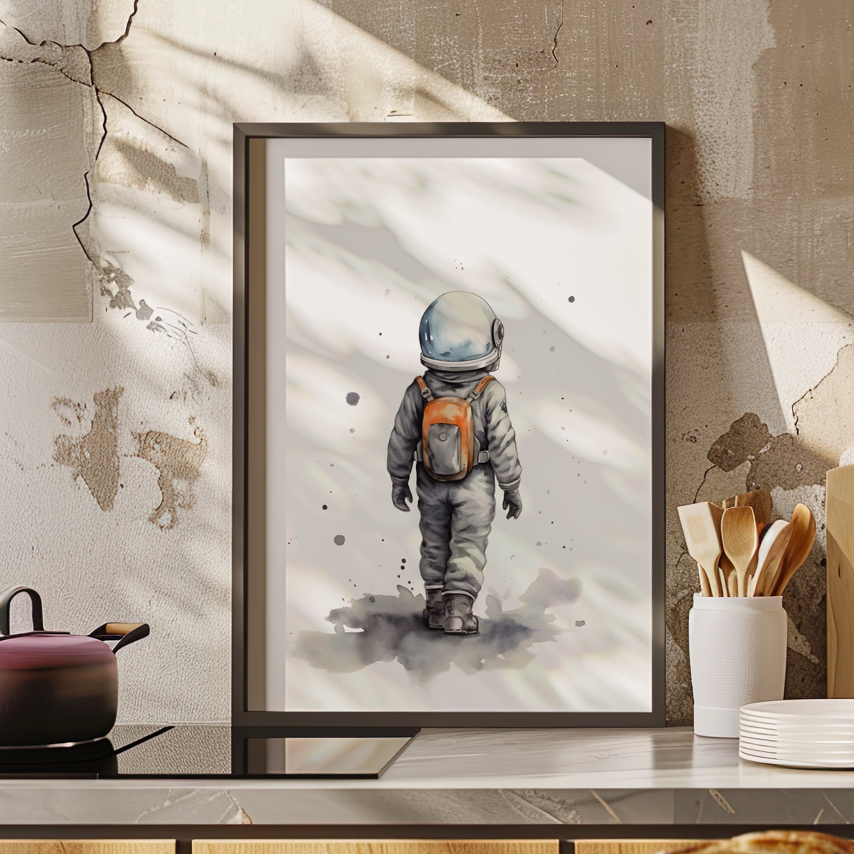 Framed Paper Print - Backpack to the Stars