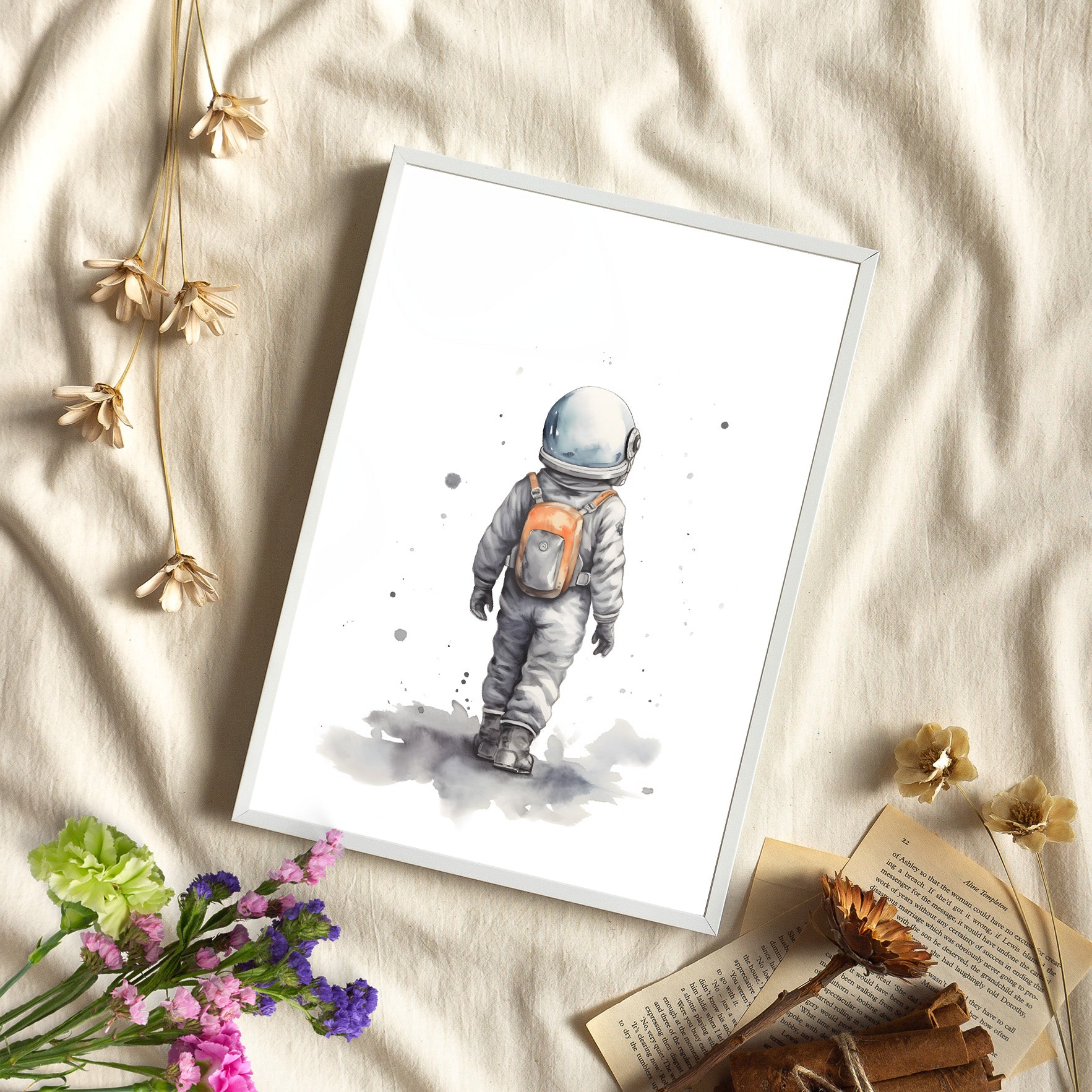 Framed Paper Print - Backpack to the Stars