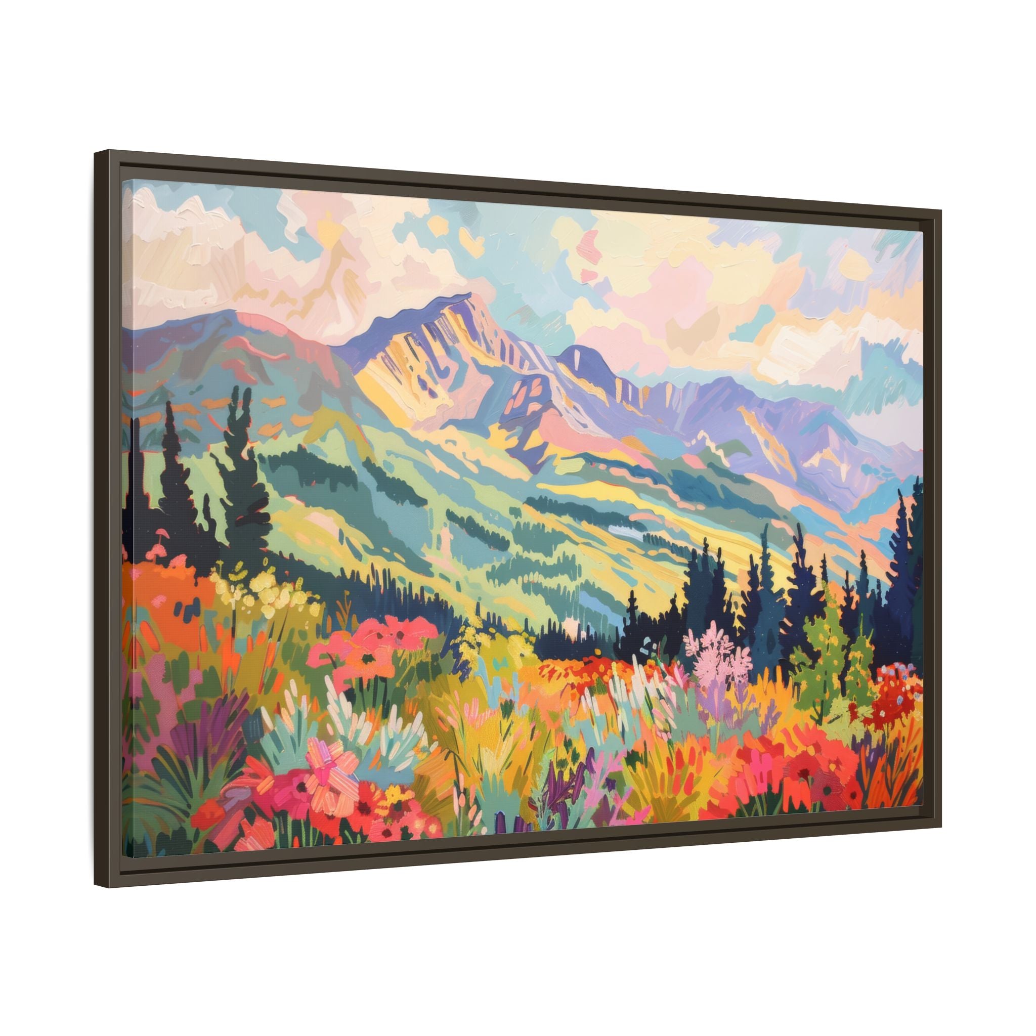 Framed Canvas - Rocky Mountain Wildflower Bliss