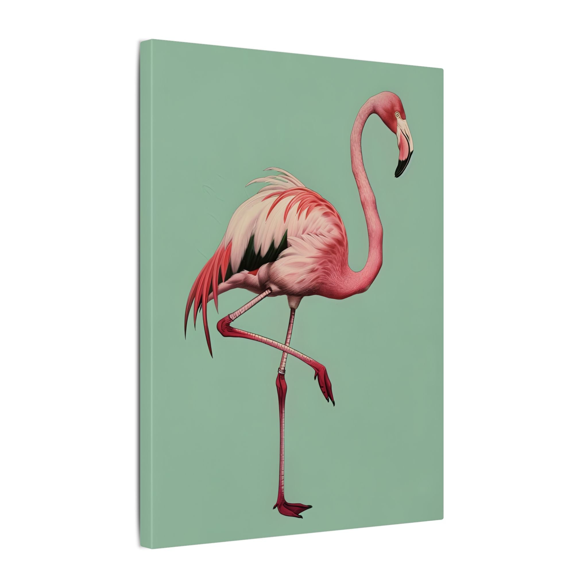 .75" Matte Canvas - Pink Flamingo Tropical