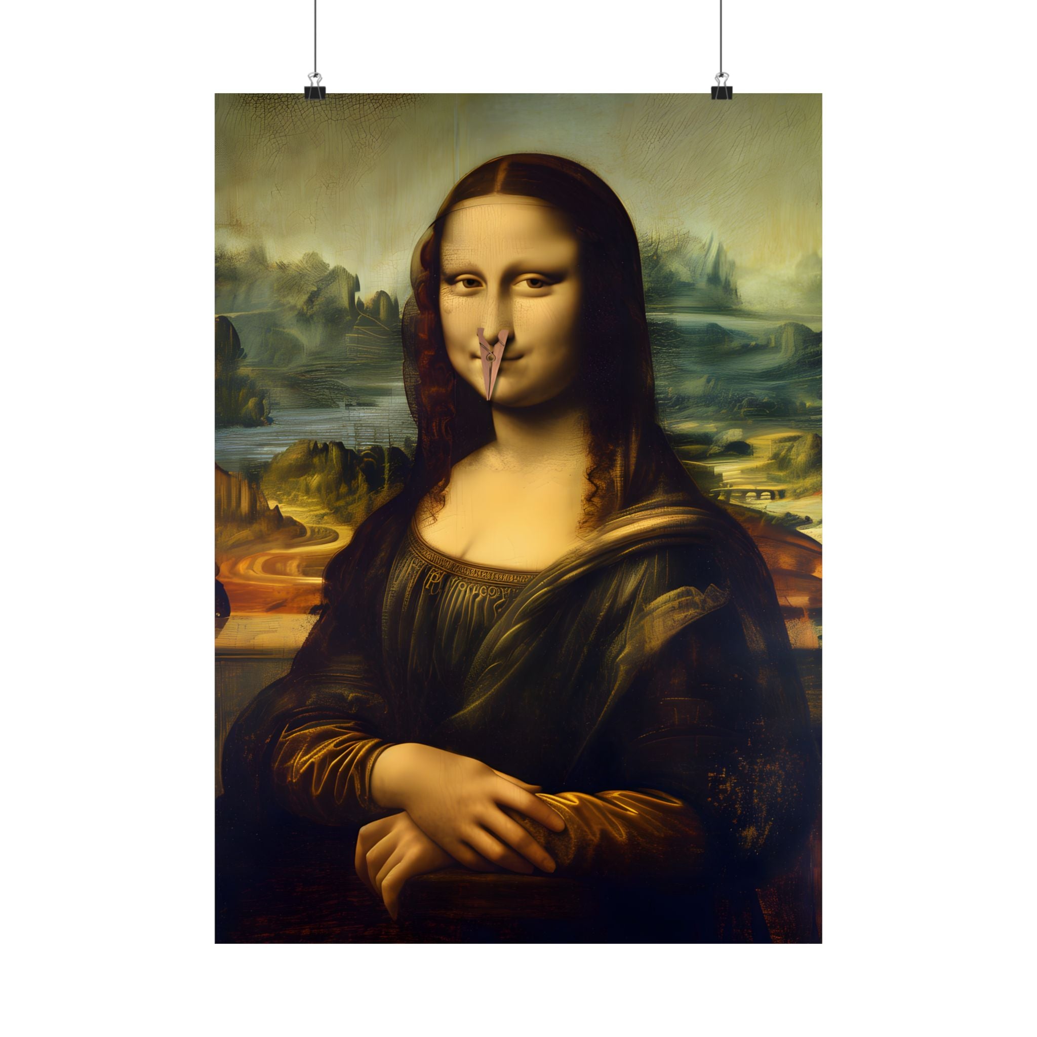 Mona Lisa Nose Peg Gag