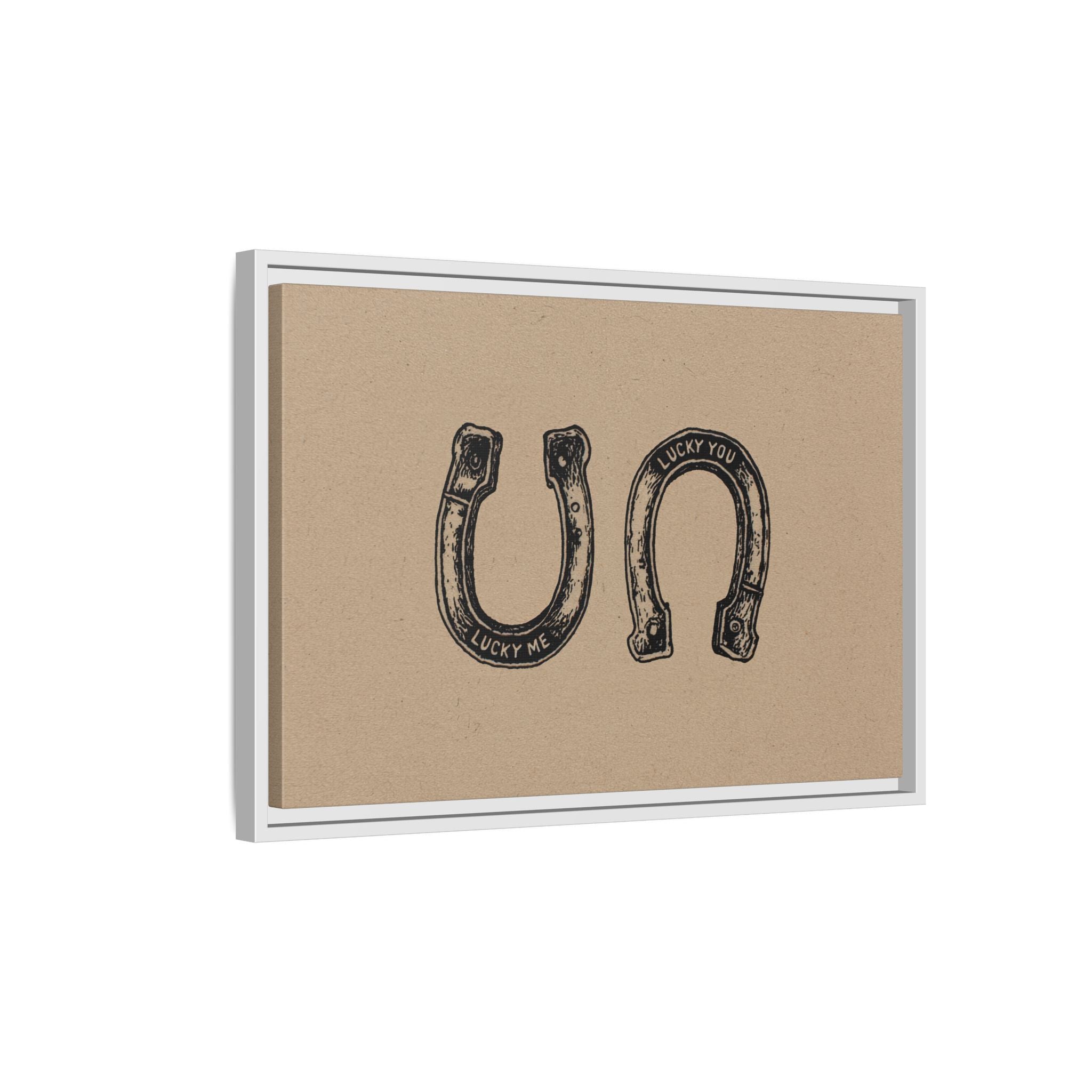 Framed Canvas - Lucky Me Lucky You Horseshoes