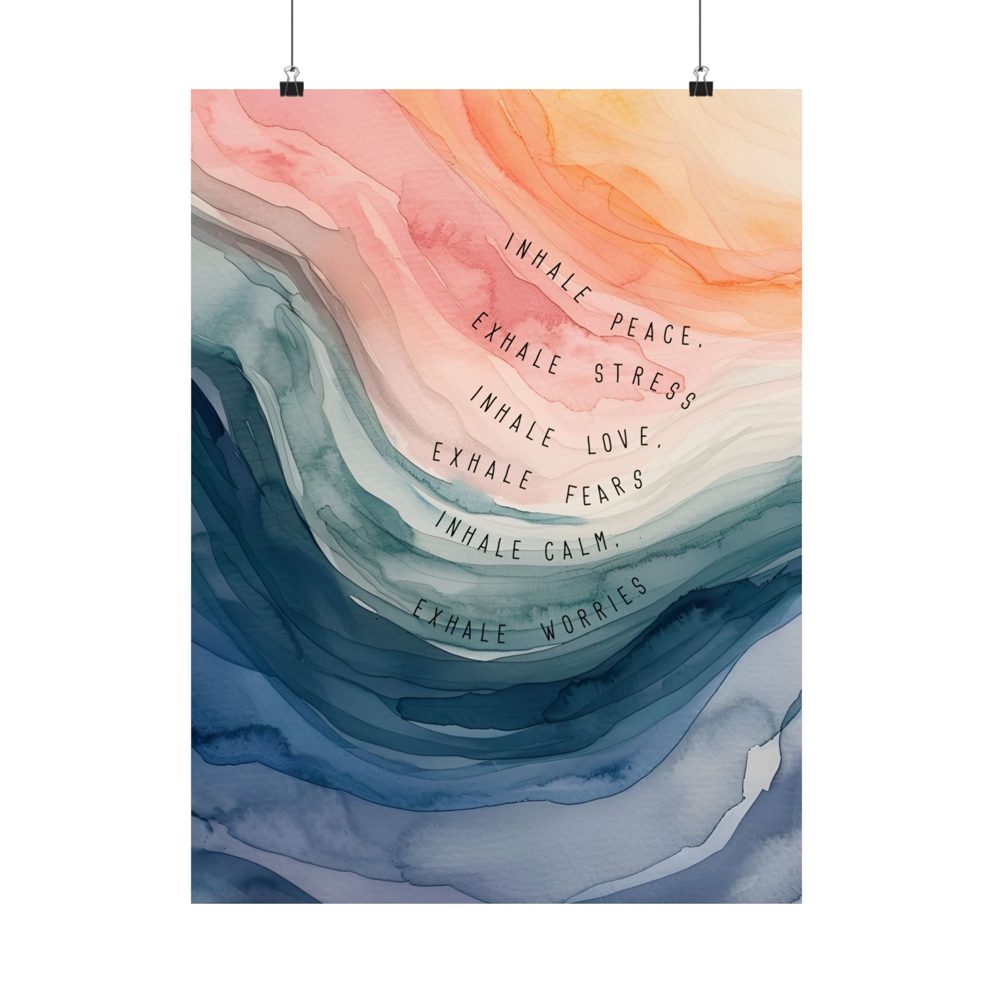 Inhale Exhale Watercolor Calm