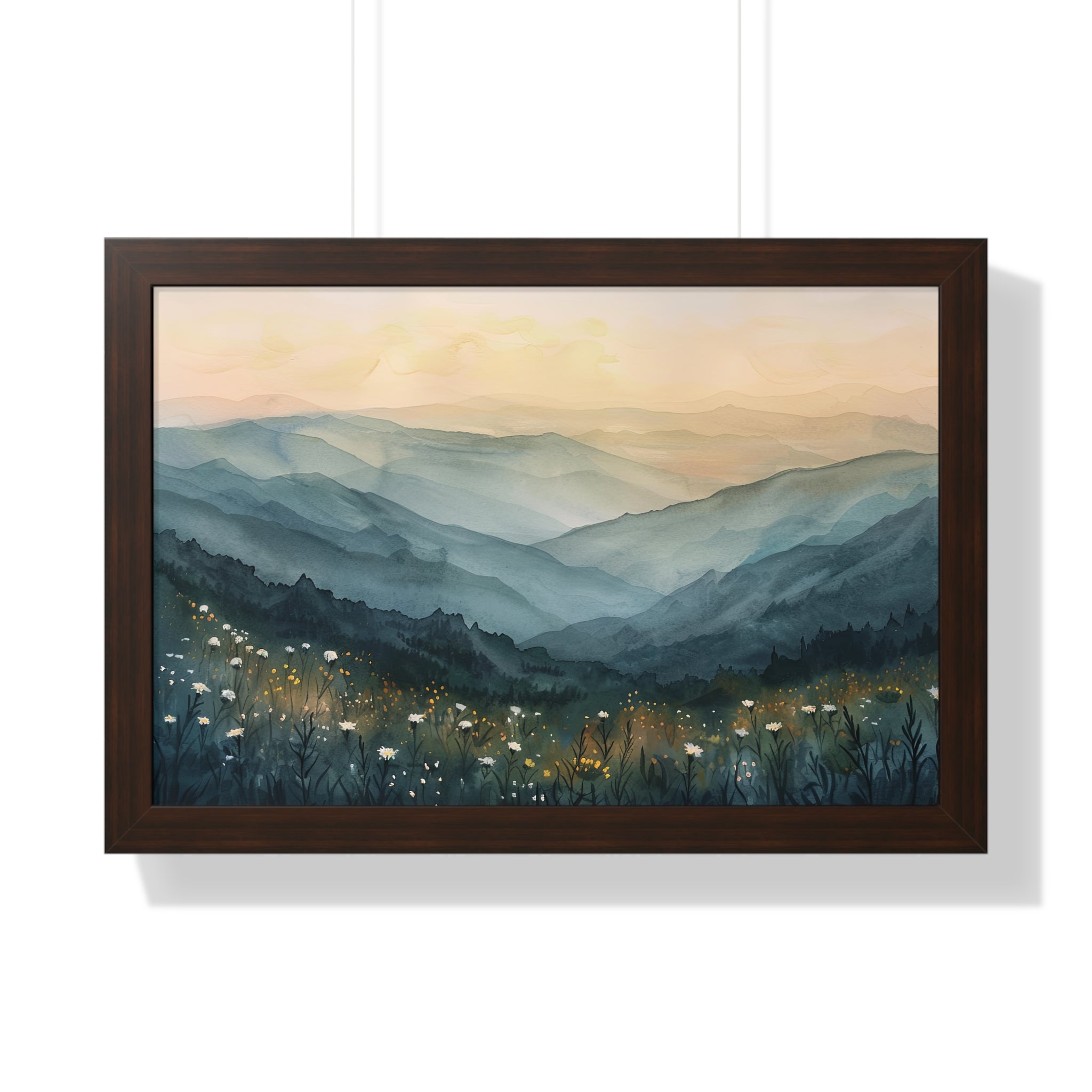 Framed Paper Print - Misty Blue Ridge Bloomscape