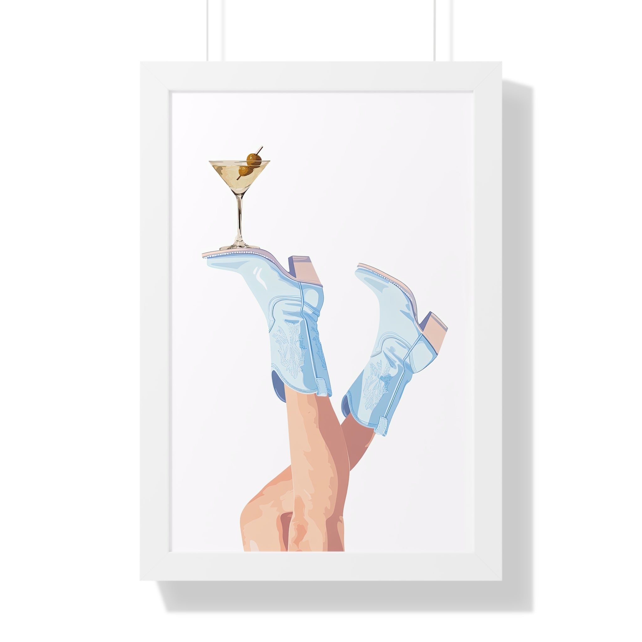 Framed Paper Print - Boots Up, Cheers Babe