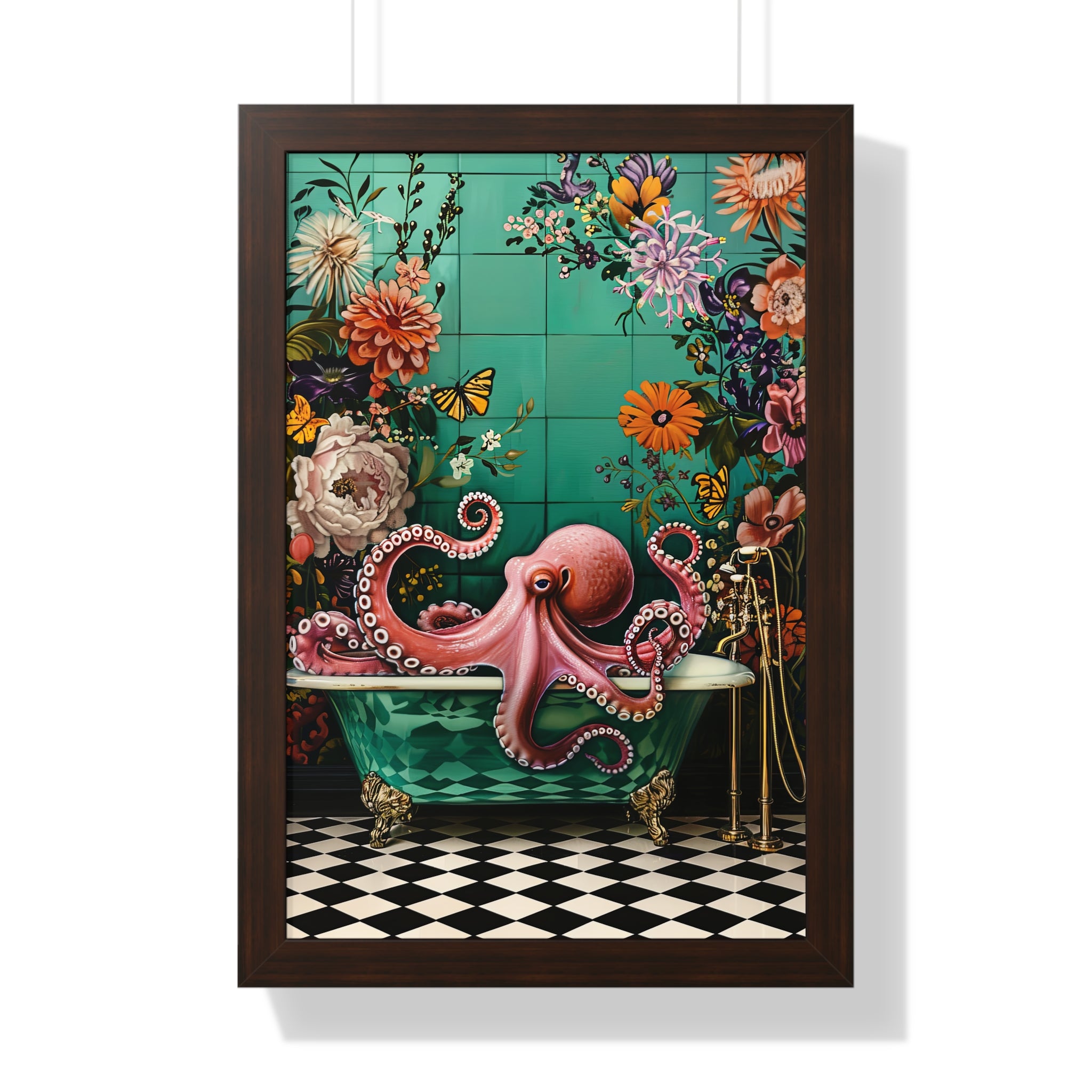Framed Paper Print - Octopus Bath Royale