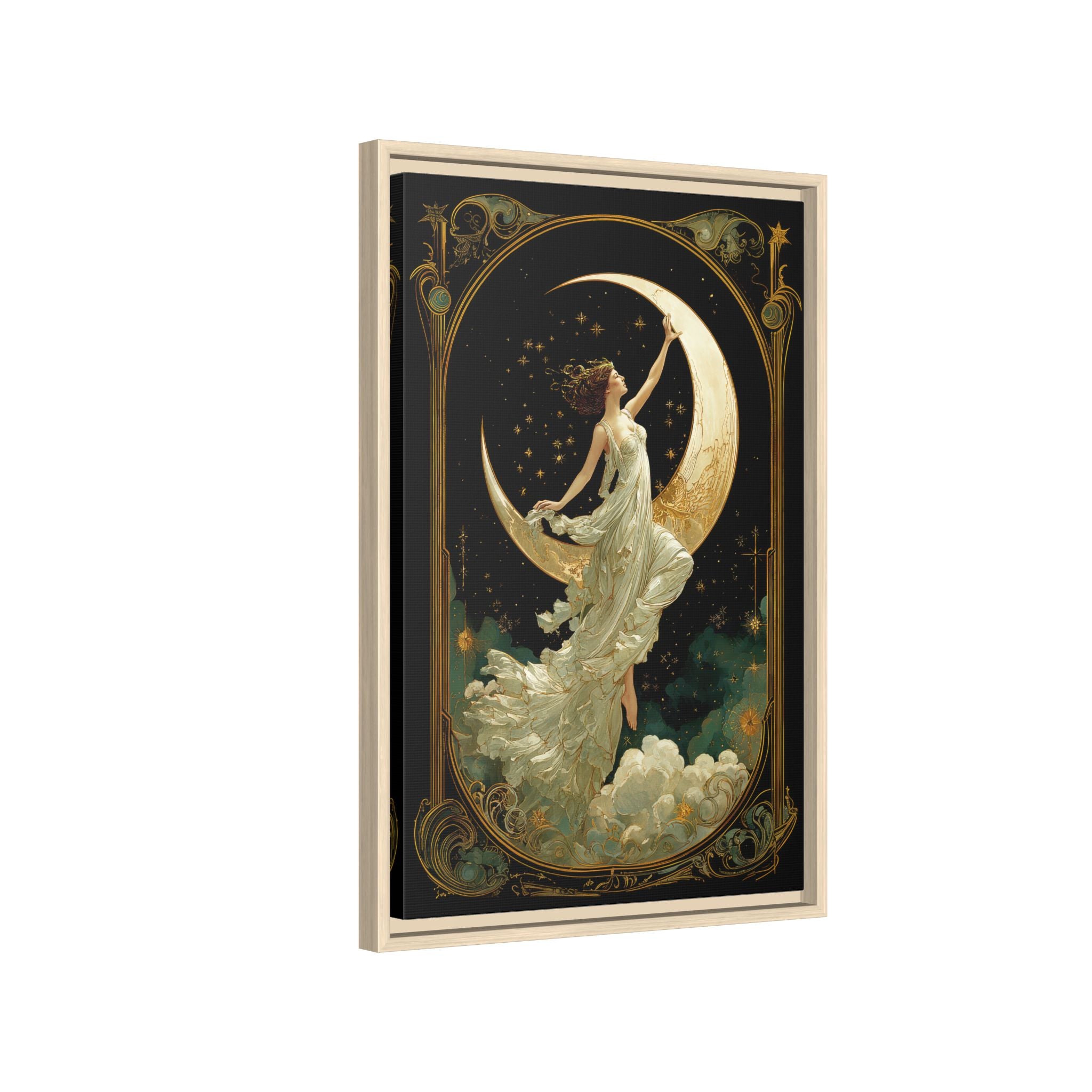 Framed Canvas - Moon Goddess Ascending