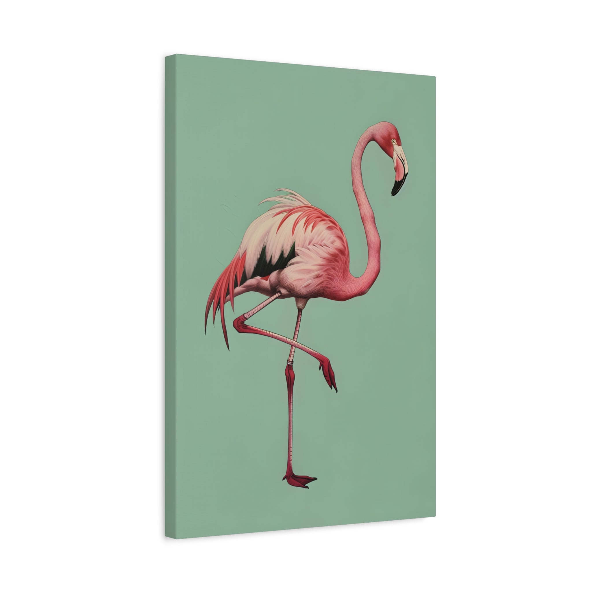 1.25" Matte Canvas - Pink Flamingo Tropical