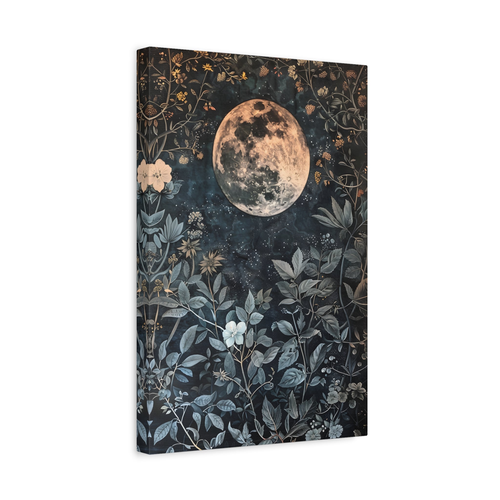 1.25" Matte Canvas - Midnight Moonlit Garden