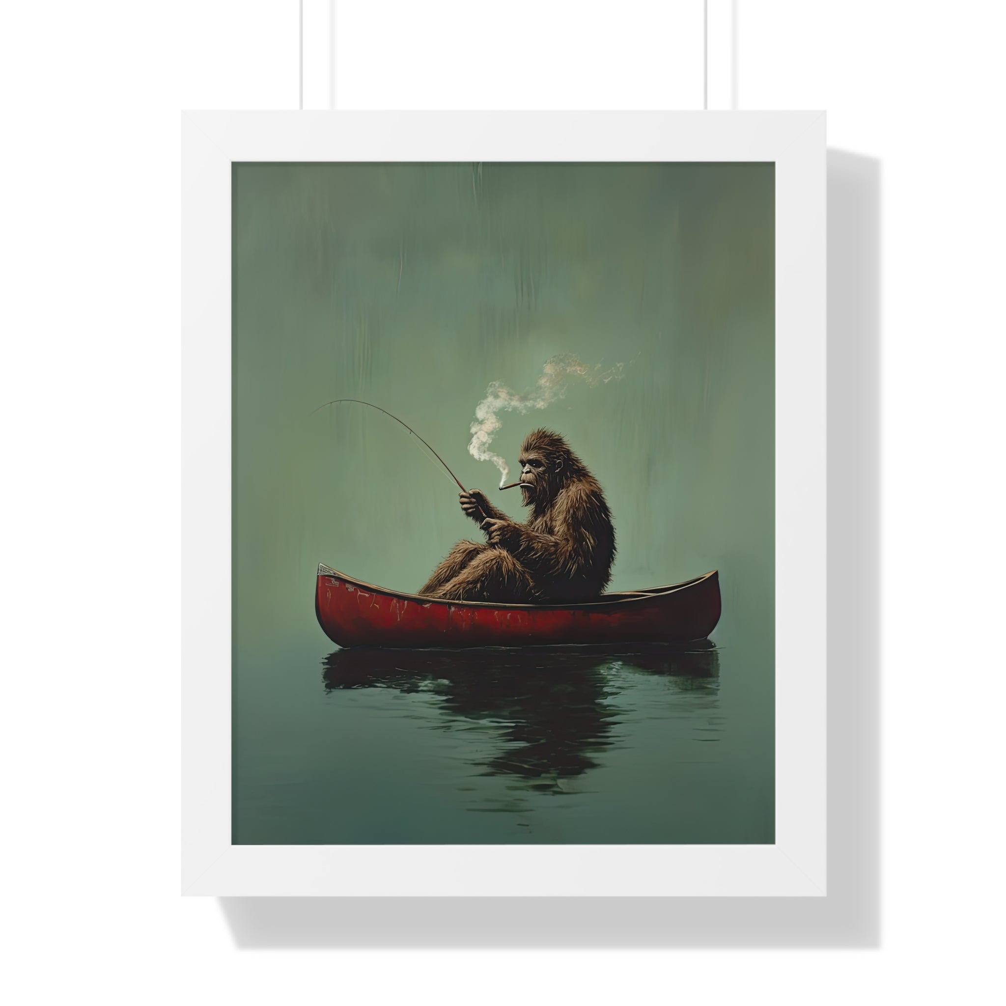 Framed Paper Print - Bigfoot Canoe Adventure
