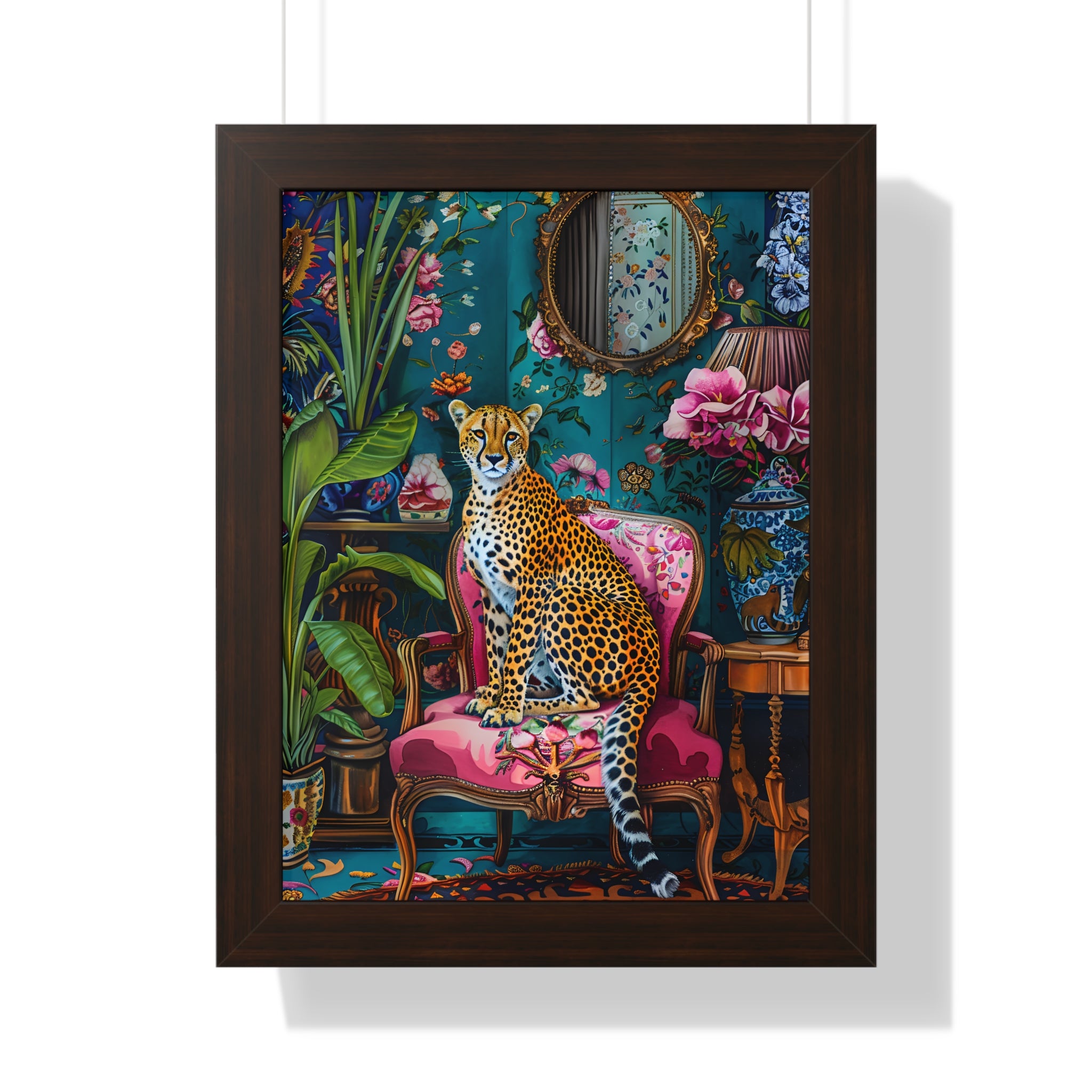 Framed Paper Print - Regal Cheetah Reverie