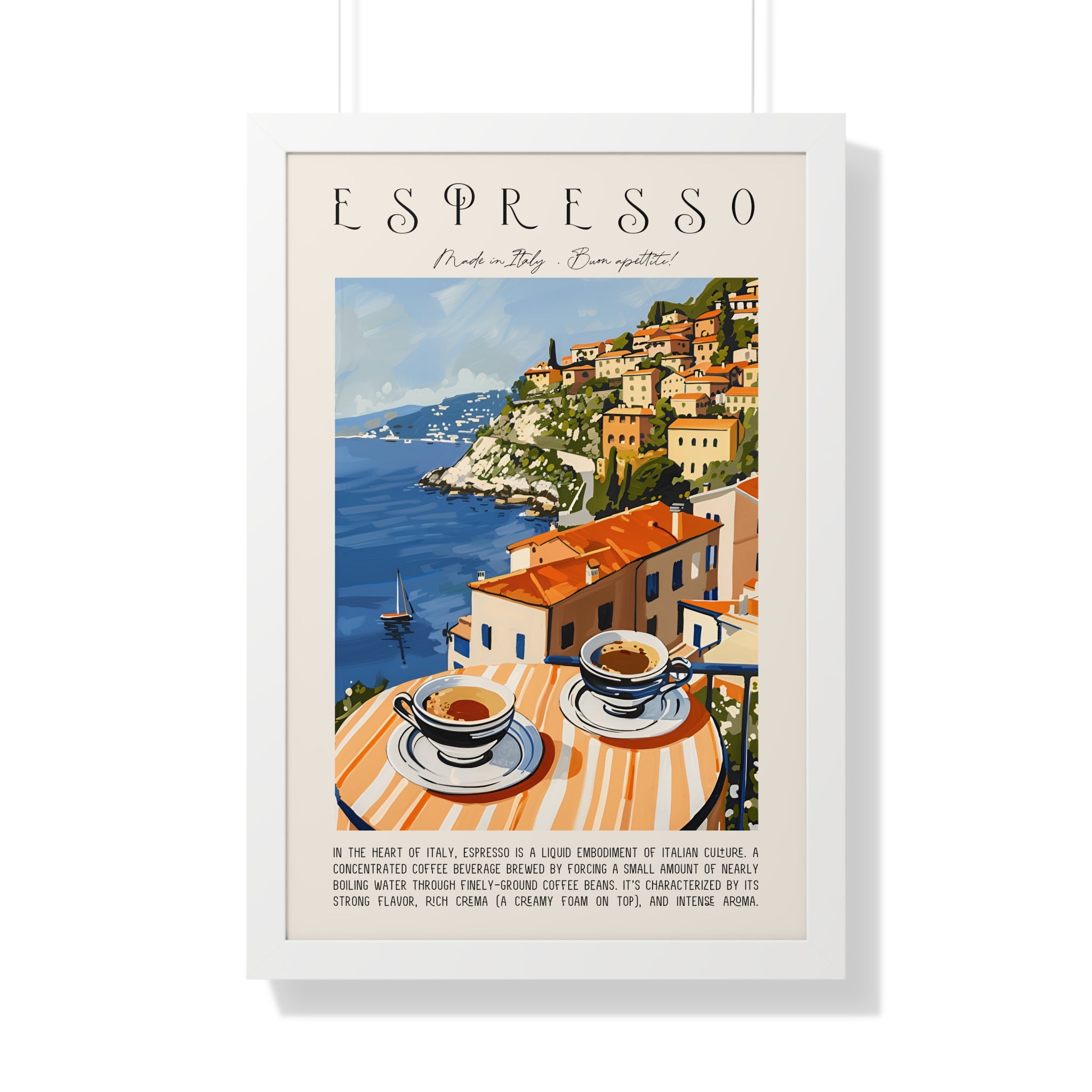 Framed Paper Print - Espresso Views of Italy