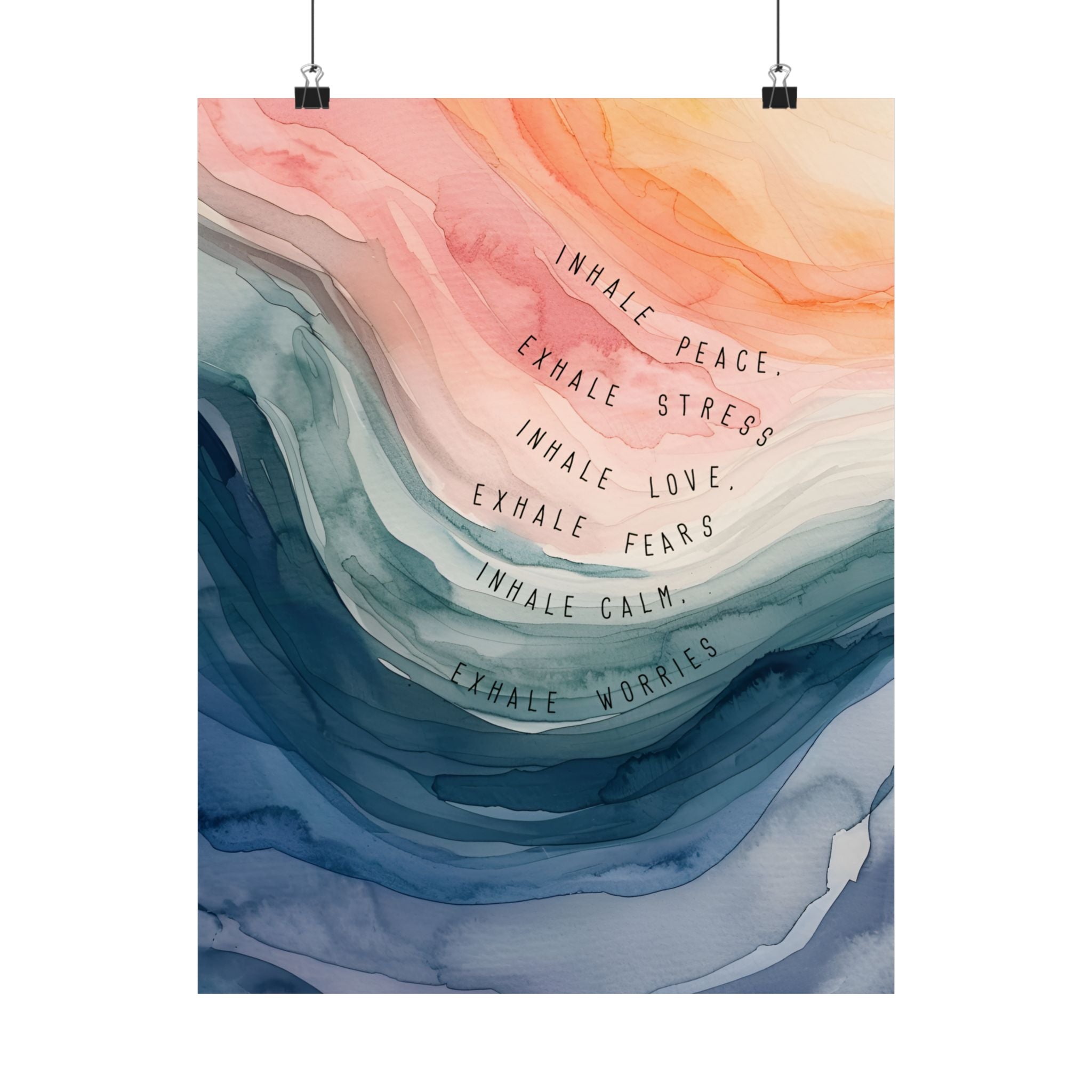 Inhale Exhale Watercolor Calm