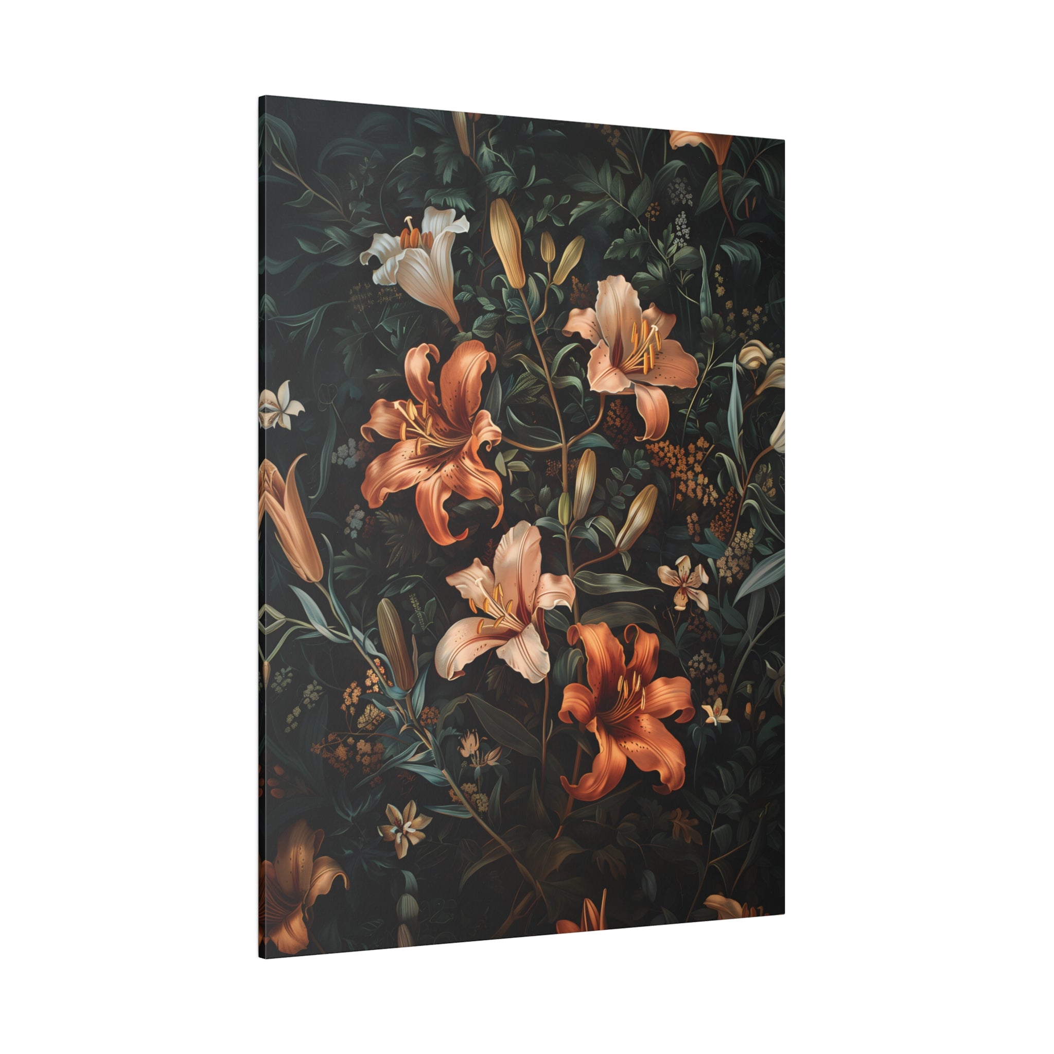 .75" Matte Canvas - Elegant Blooming Lilies