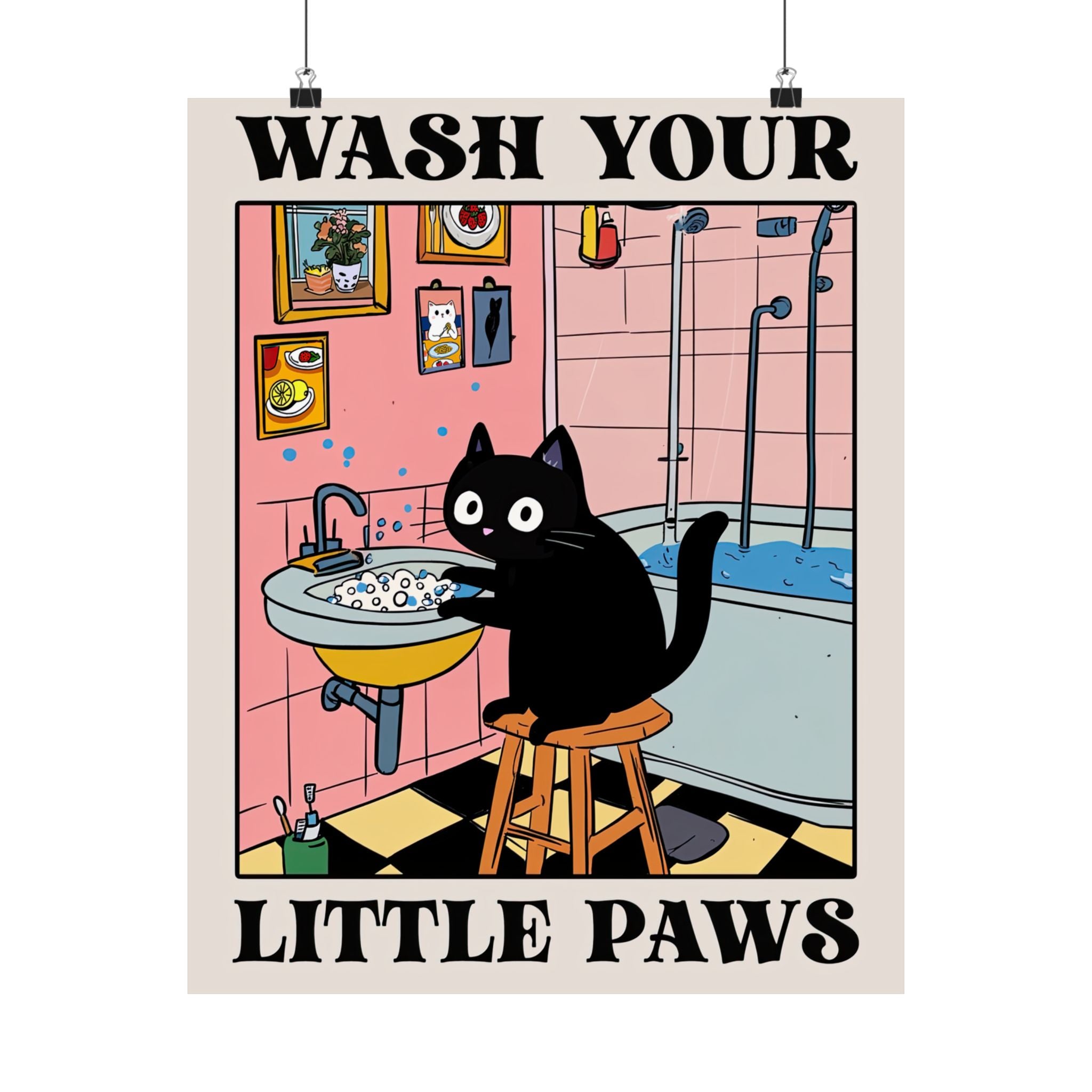 Wash Your Little Paws Cat