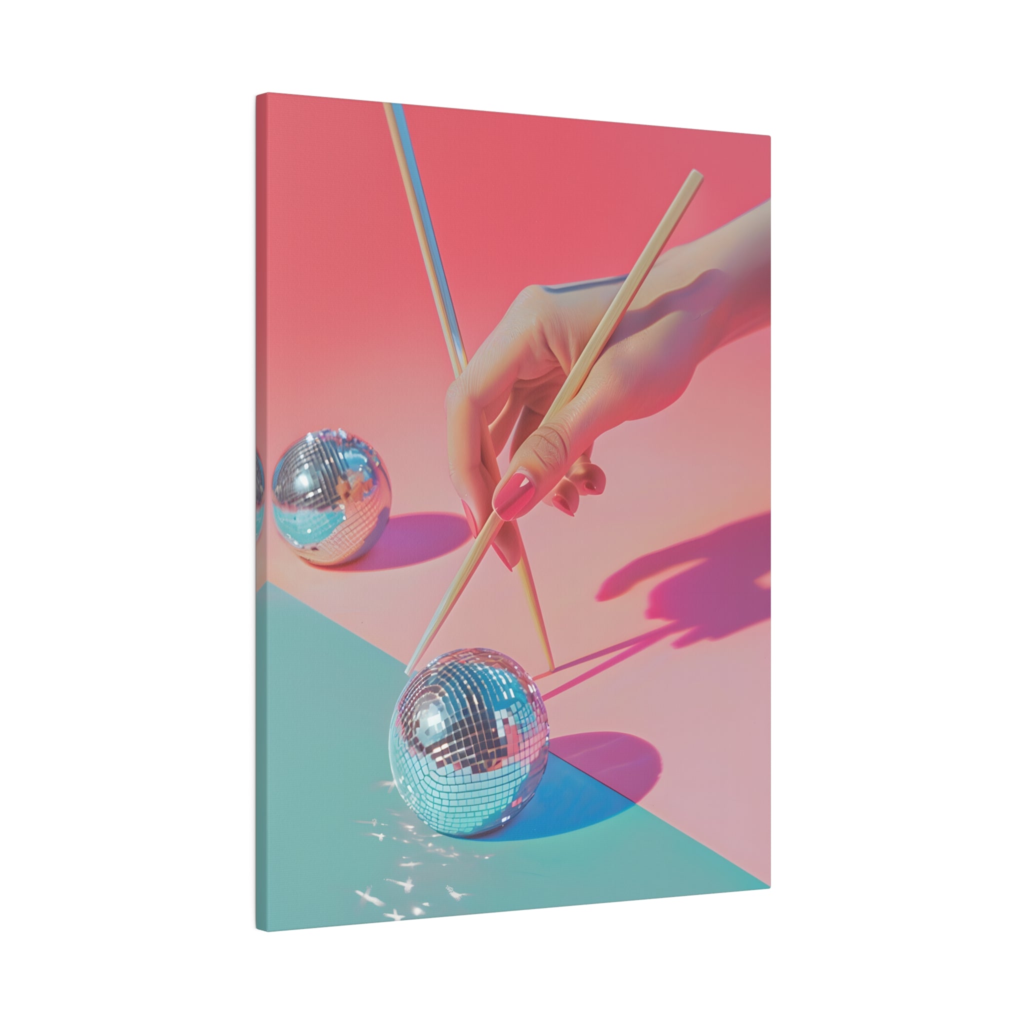 .75" Matte Canvas - Disco Chopsticks Delight