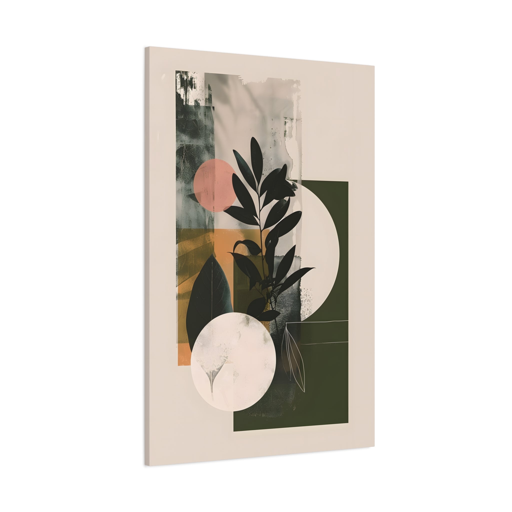1.25" Matte Canvas - Earthy Geometric Botanicals