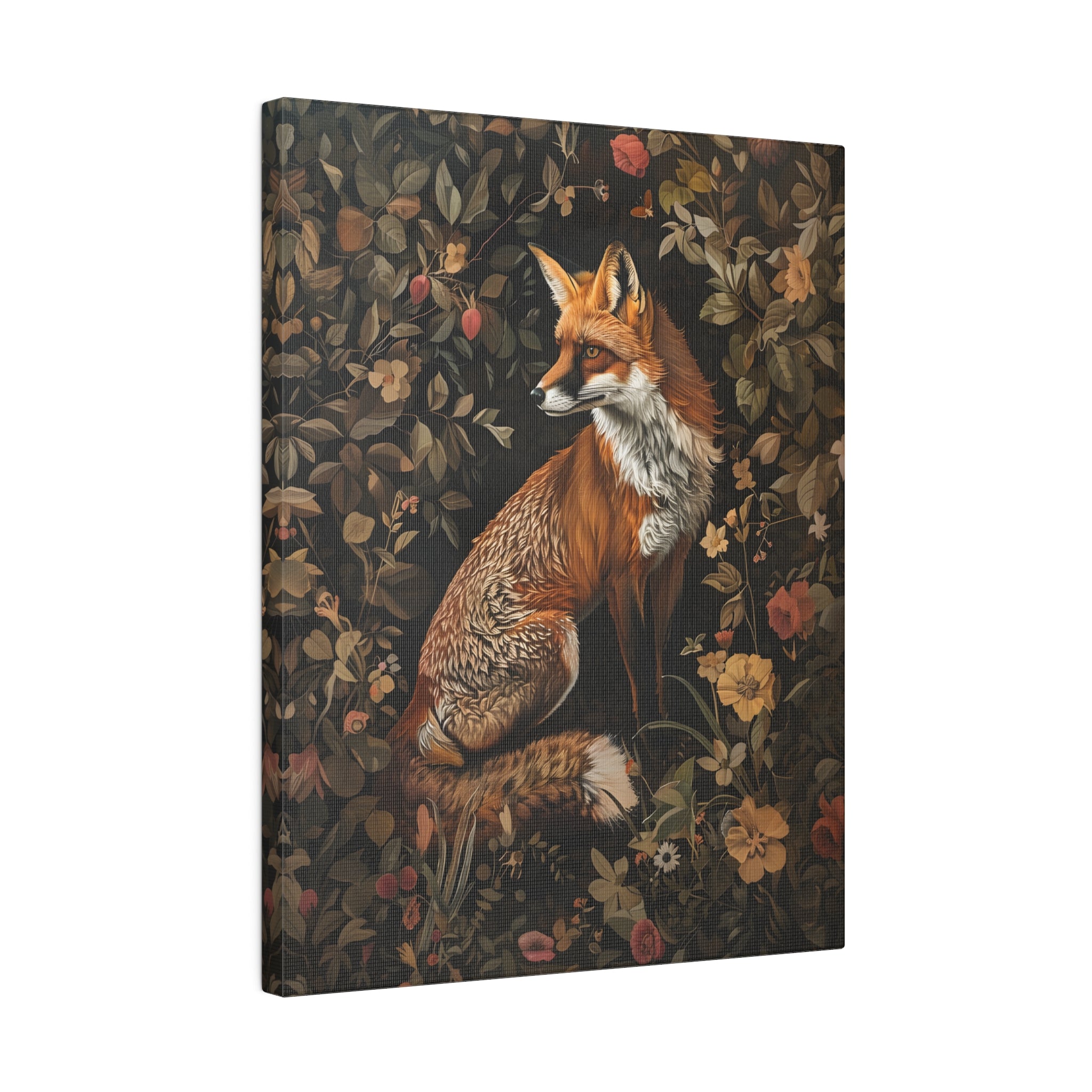 .75" Matte Canvas - Foxy Floral Fauna Fusion