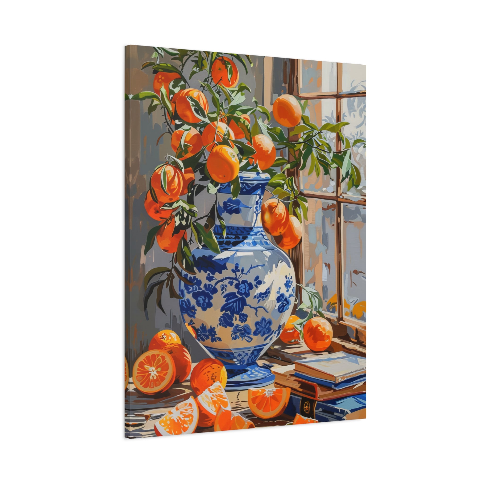1.25" Matte Canvas - Sunlit Citrus & Porcelain