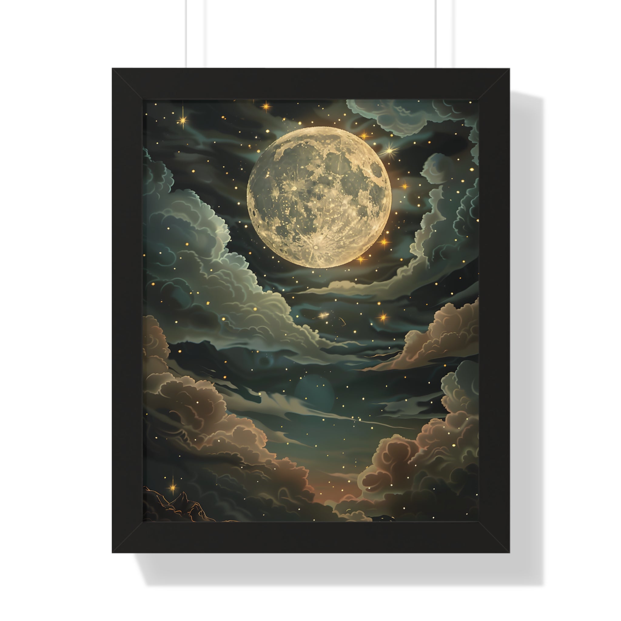 Framed Paper Print - Enchanting Lunar Glow