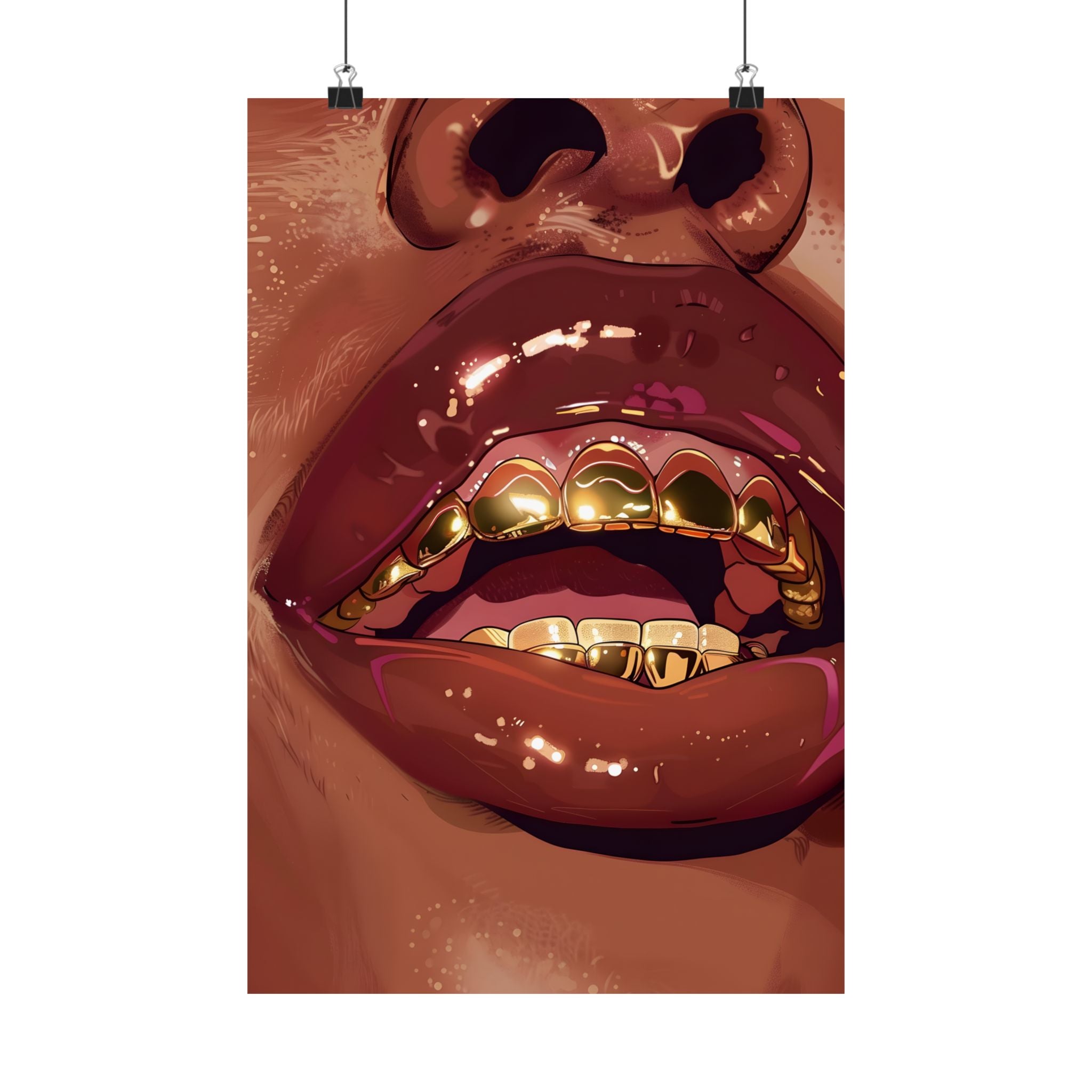 Gold Grills Glam Closeup