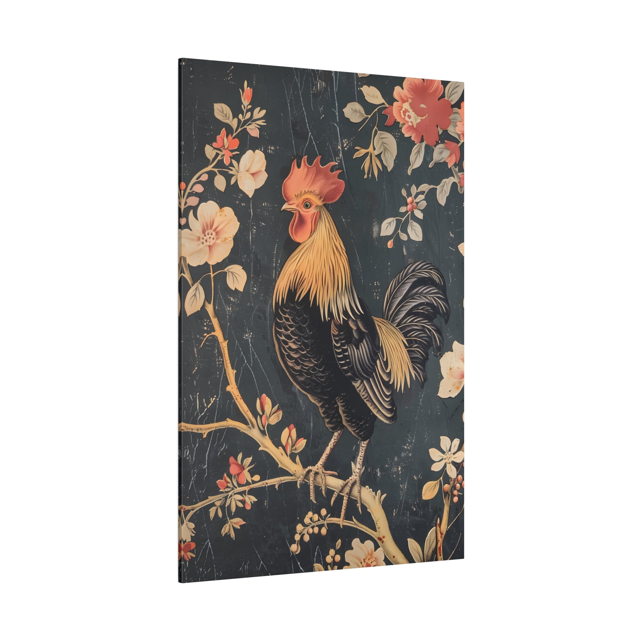 .75" Matte Canvas - Blooming Rooster Glory