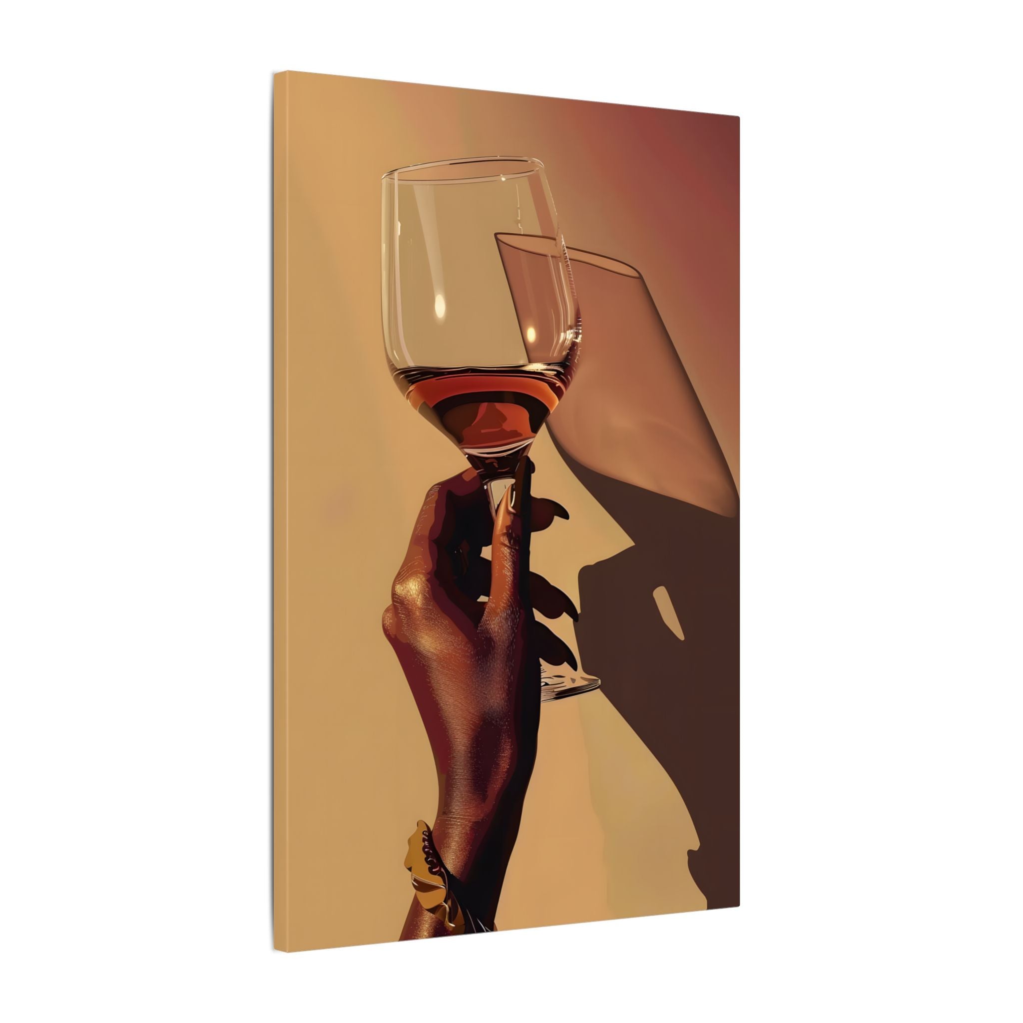 .75" Matte Canvas - Golden Hour Wine Toast