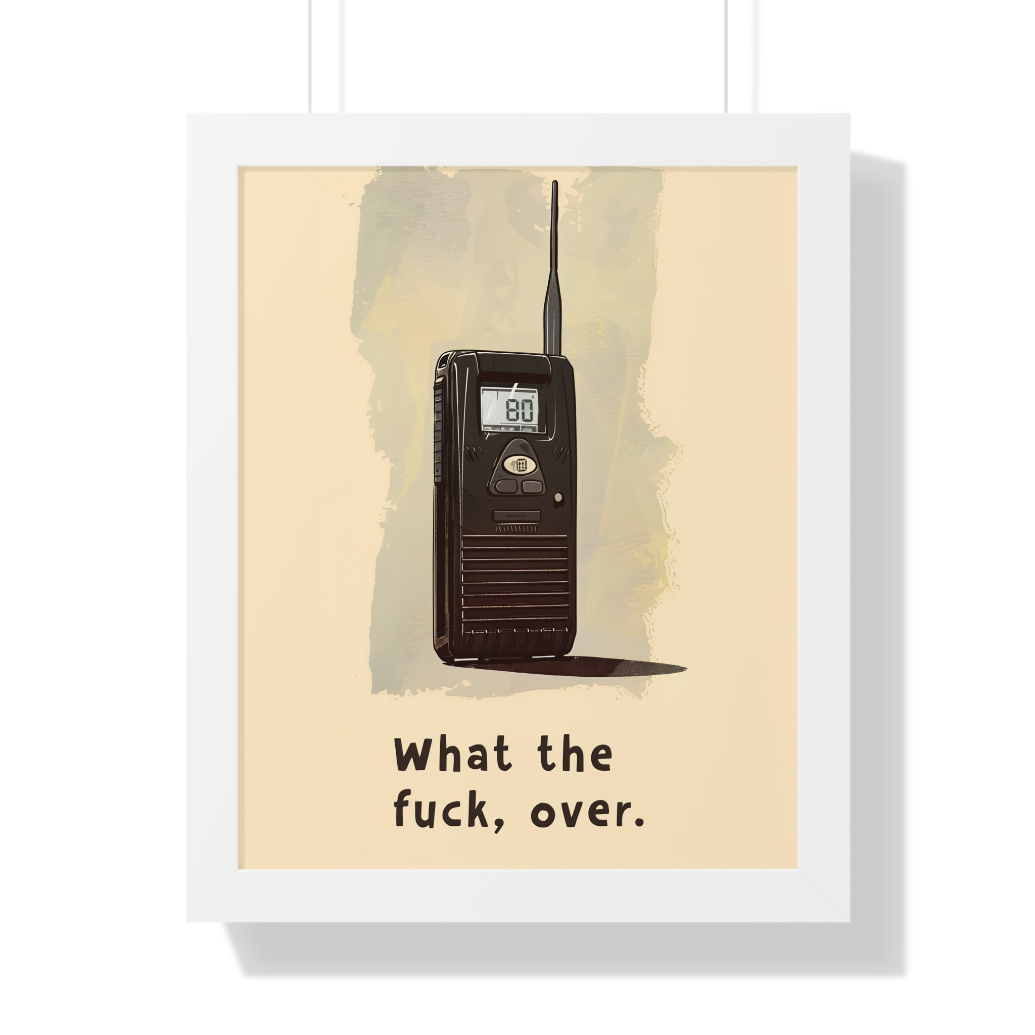 Framed Paper Print - Walkie Talkie WTF Moment