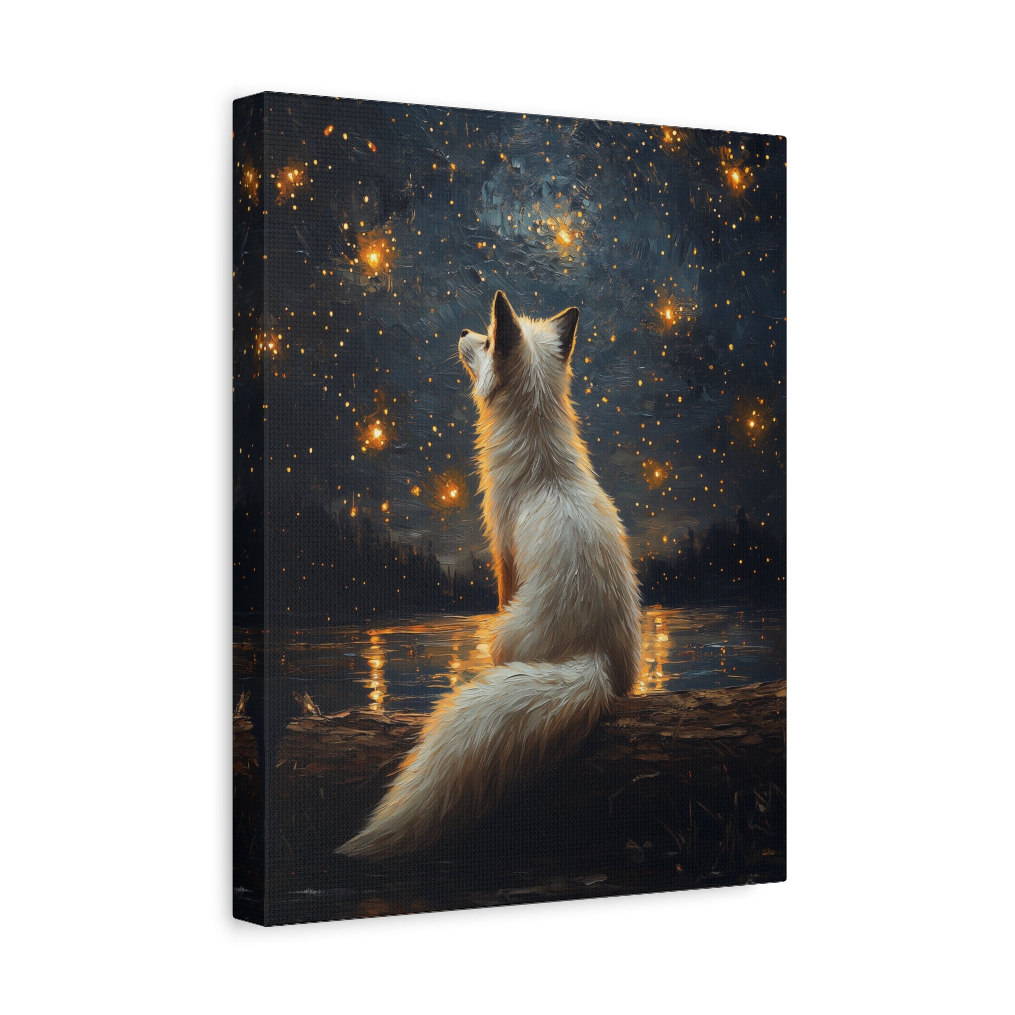 1.25" Matte Canvas - Stargazing Fox Reverie