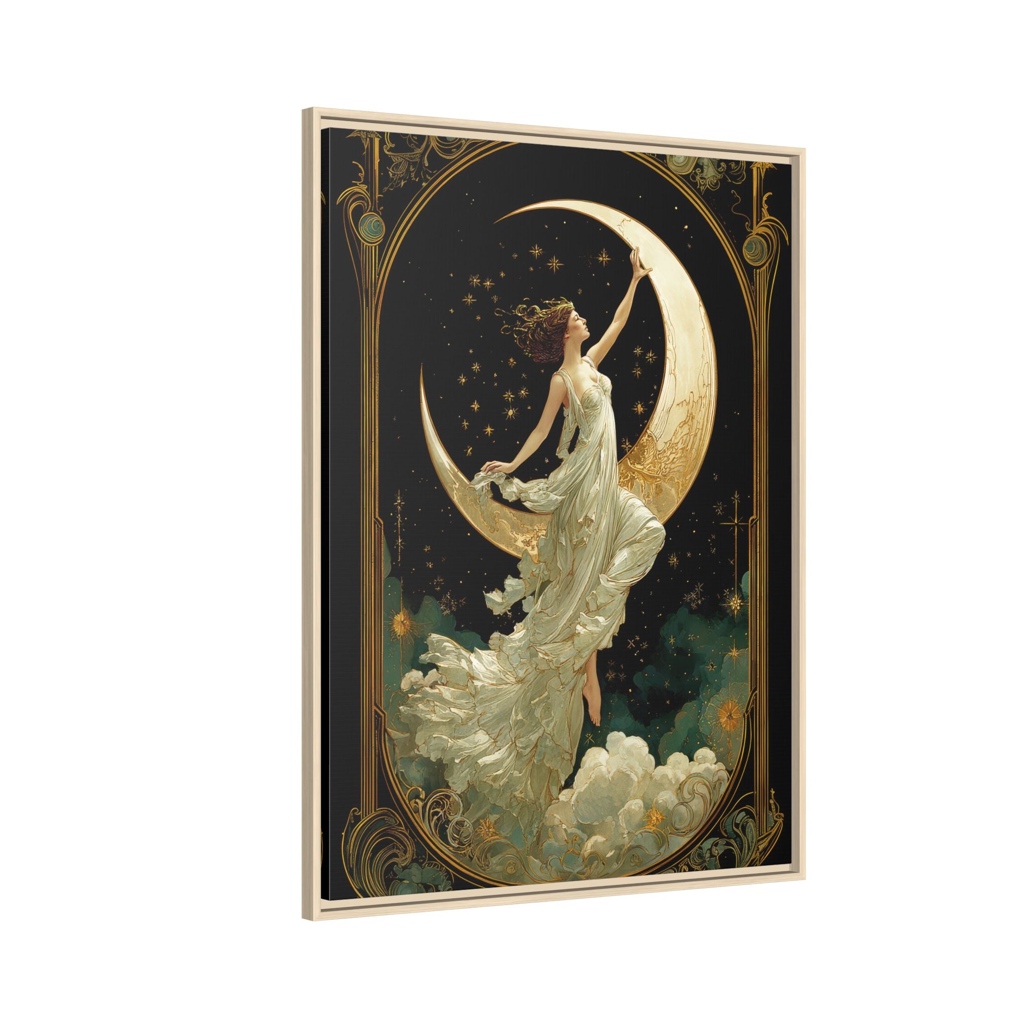 Framed Canvas - Moon Goddess Ascending
