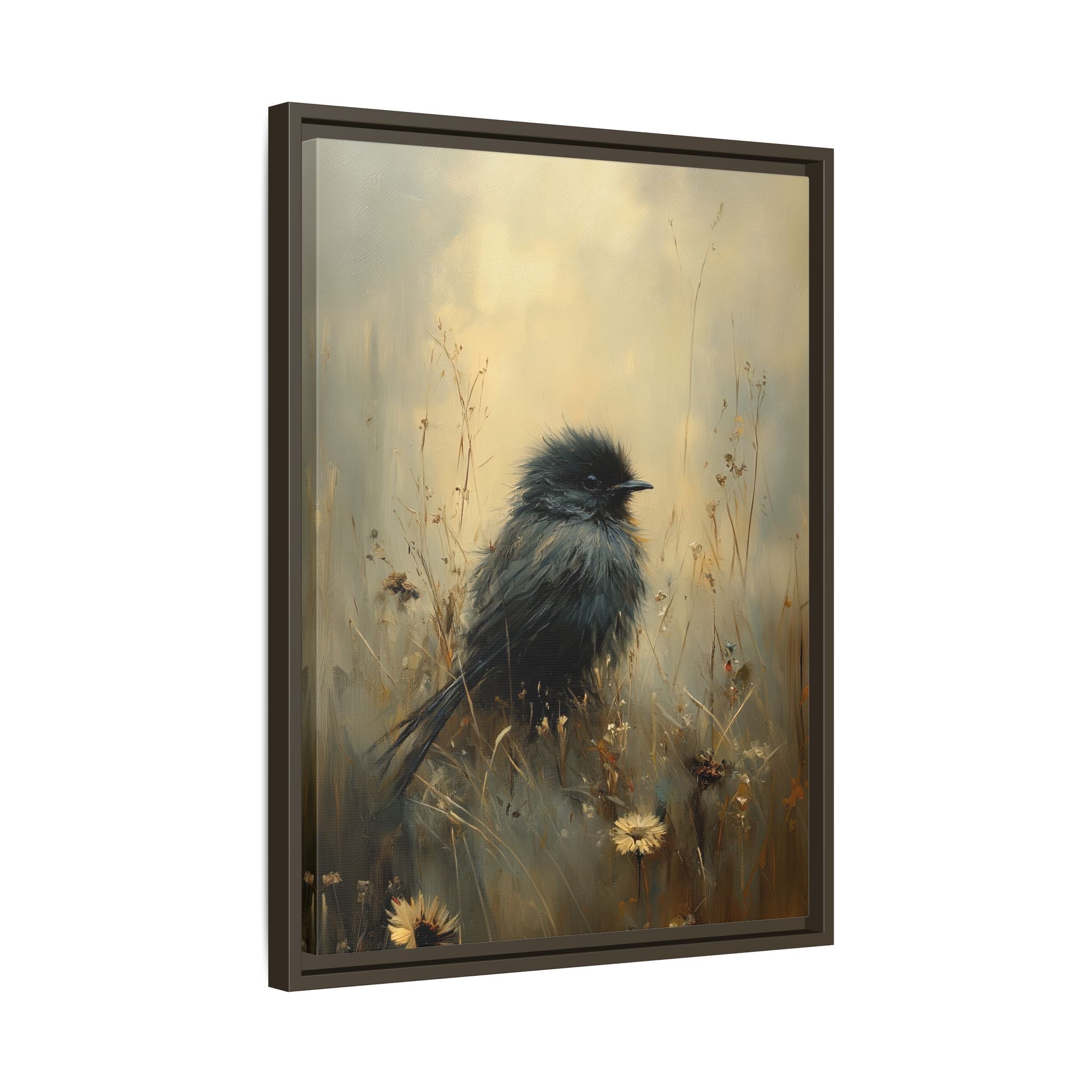 Framed Canvas - Golden Meadow Bird