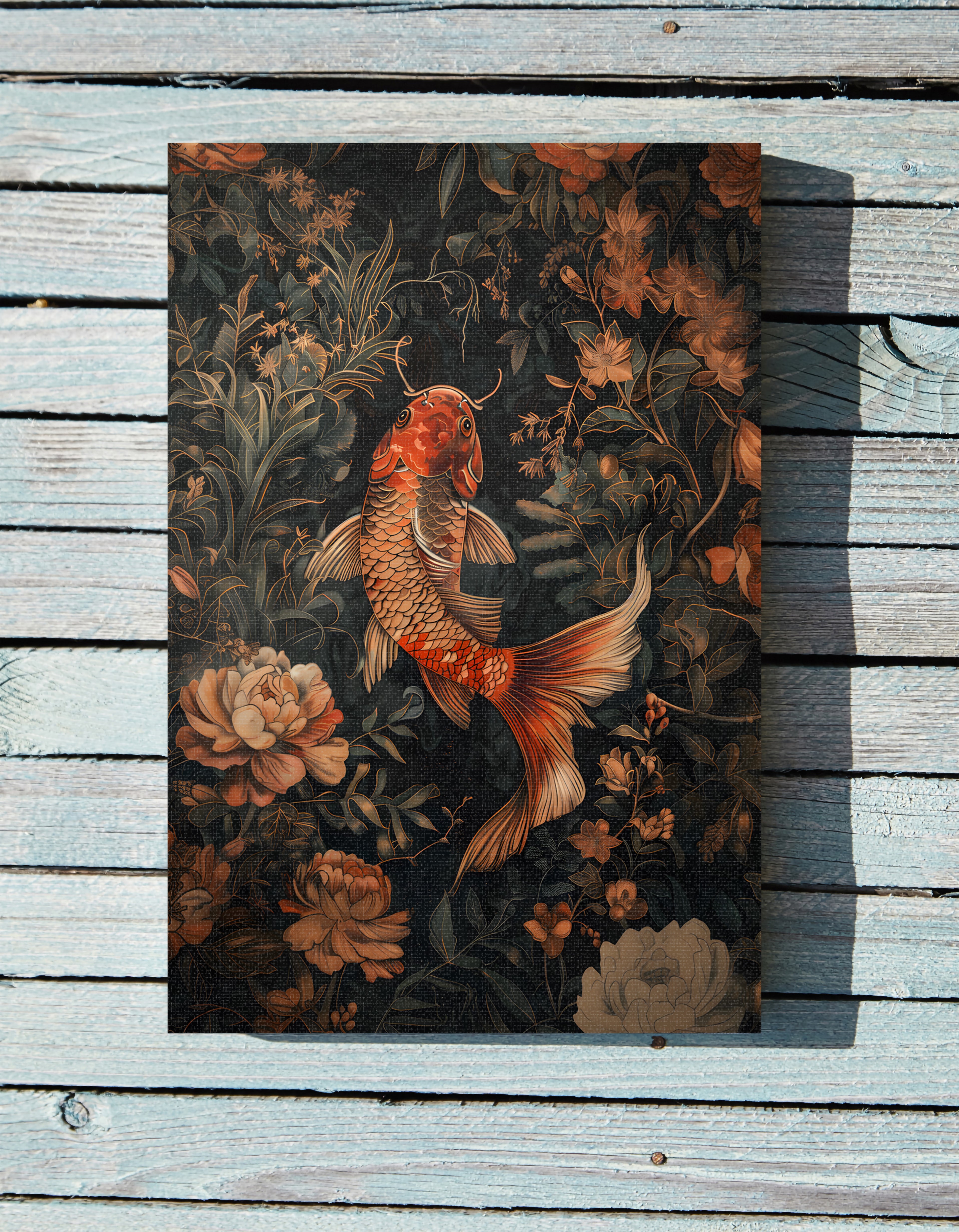 .75" Matte Canvas - Enchanted Koi Garden