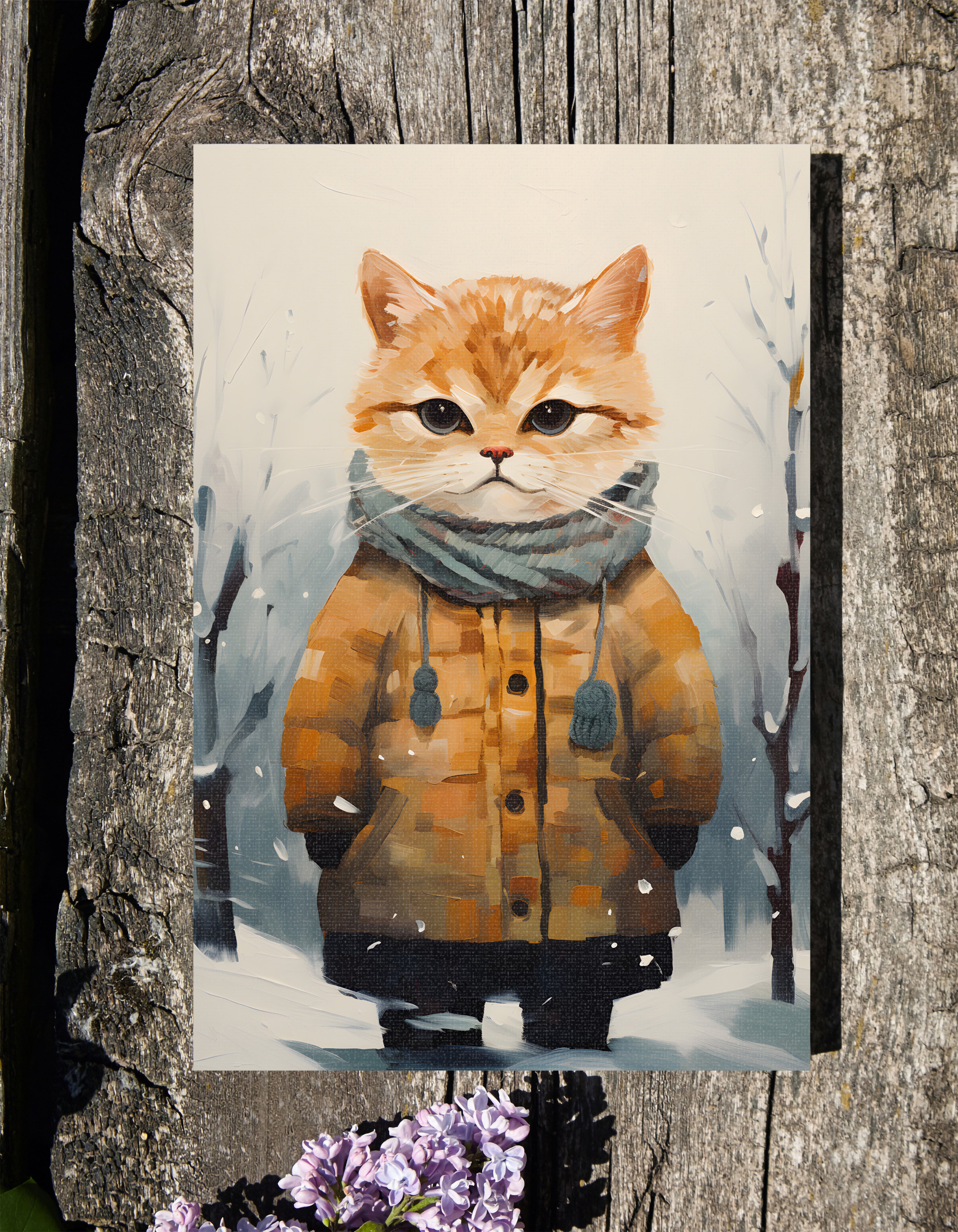 .75" Matte Canvas - Cozy Kitty&