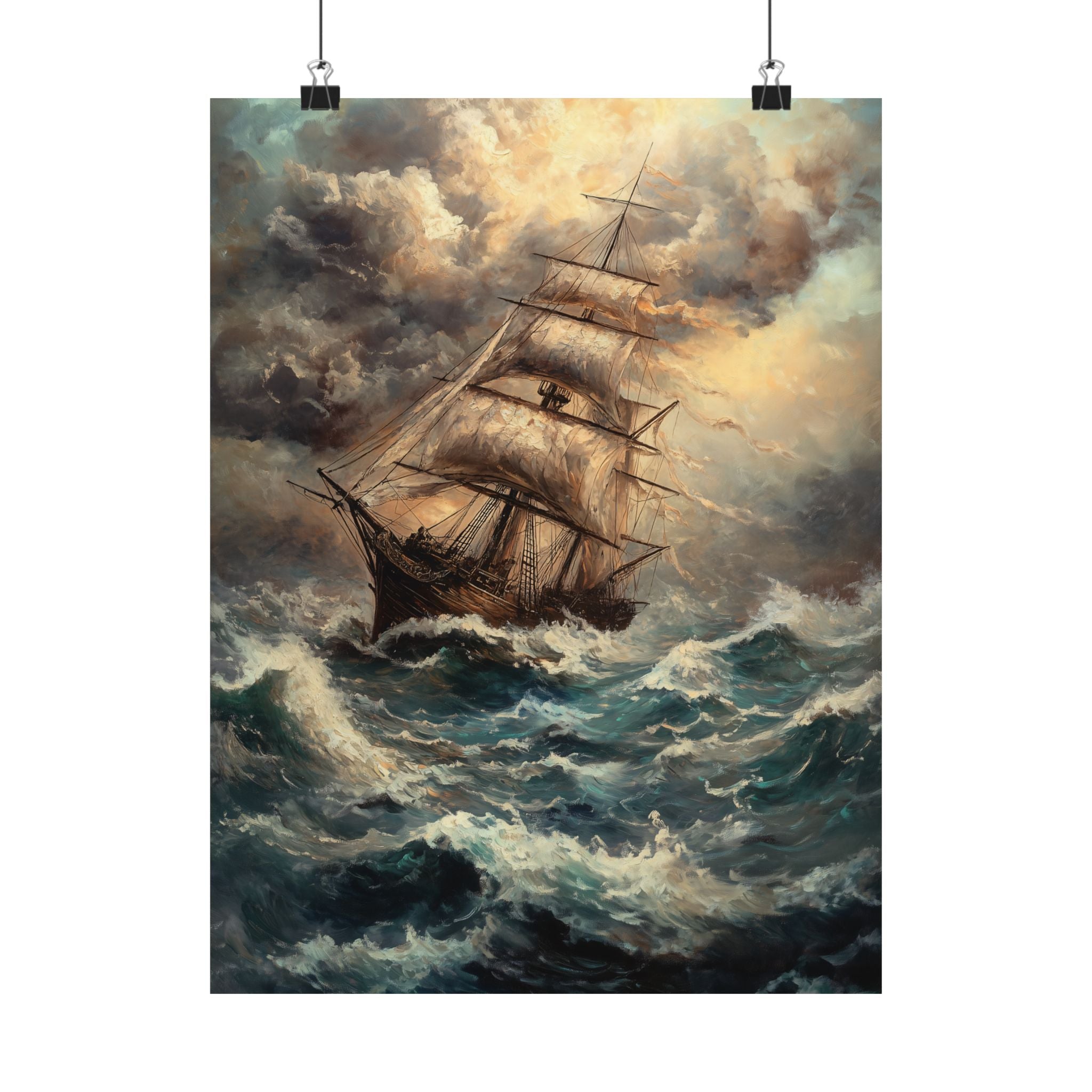 Stormy Voyage Sailing Ship