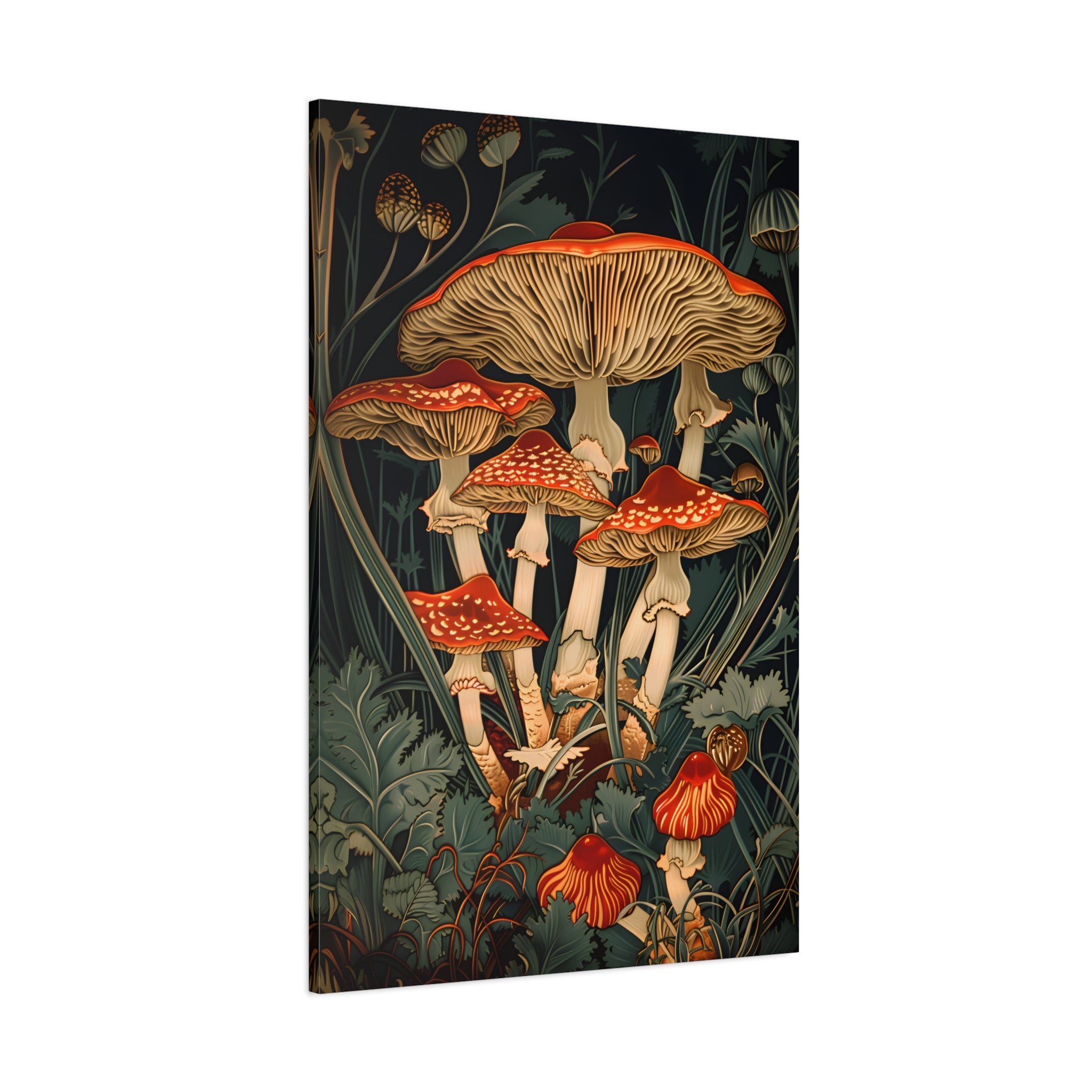 1.25" Matte Canvas - Woodland Mushrooms Revival