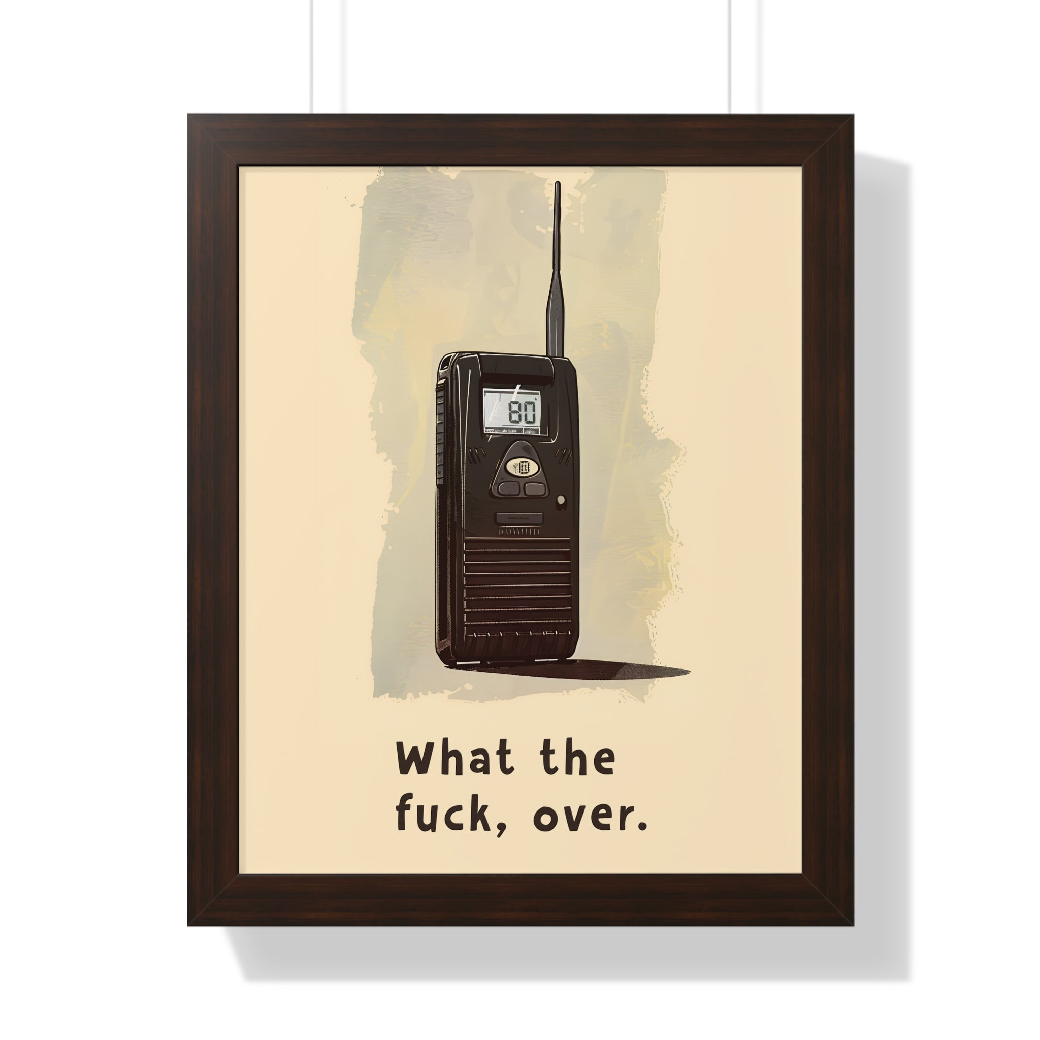 Framed Paper Print - Walkie Talkie WTF Moment