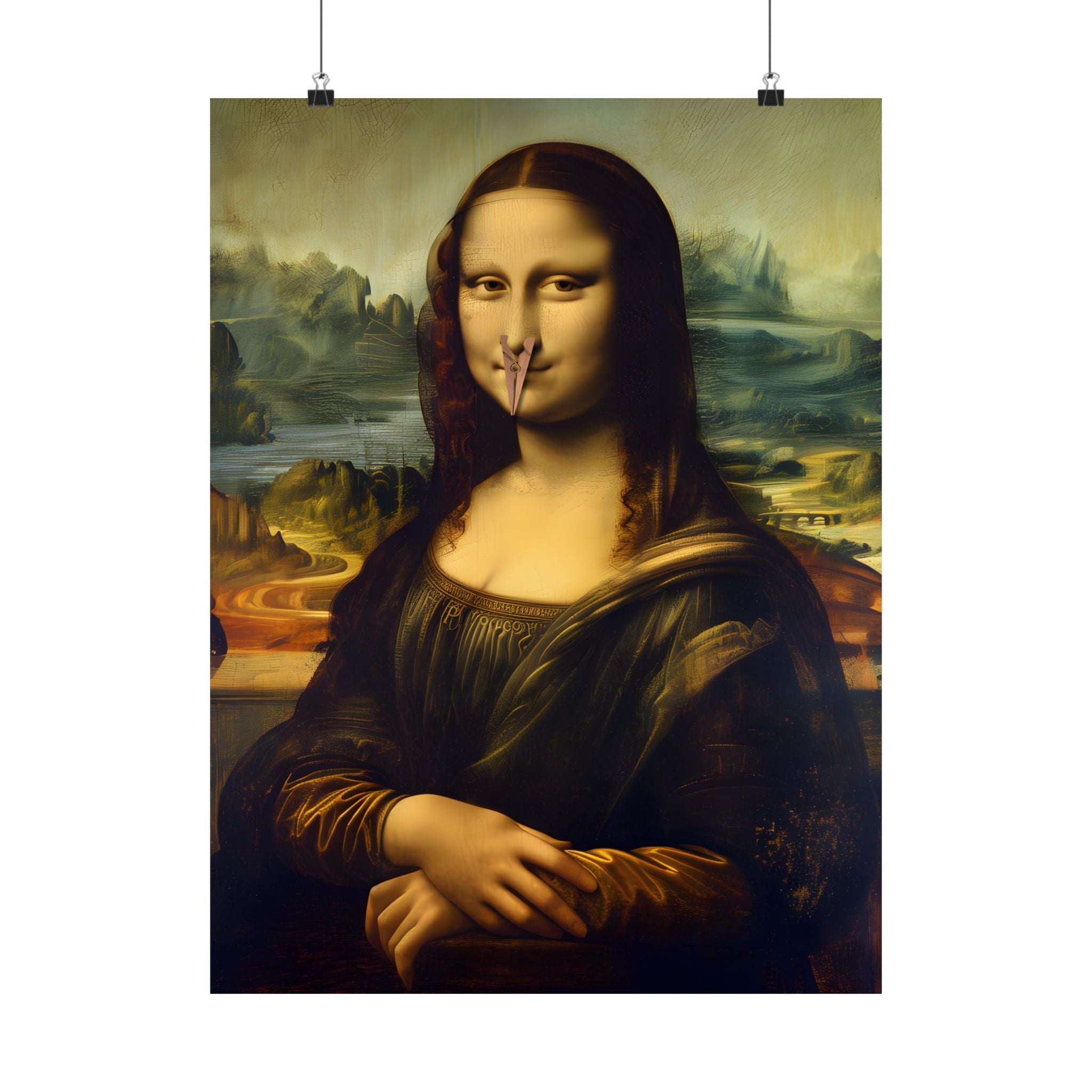 Mona Lisa Nose Peg Gag