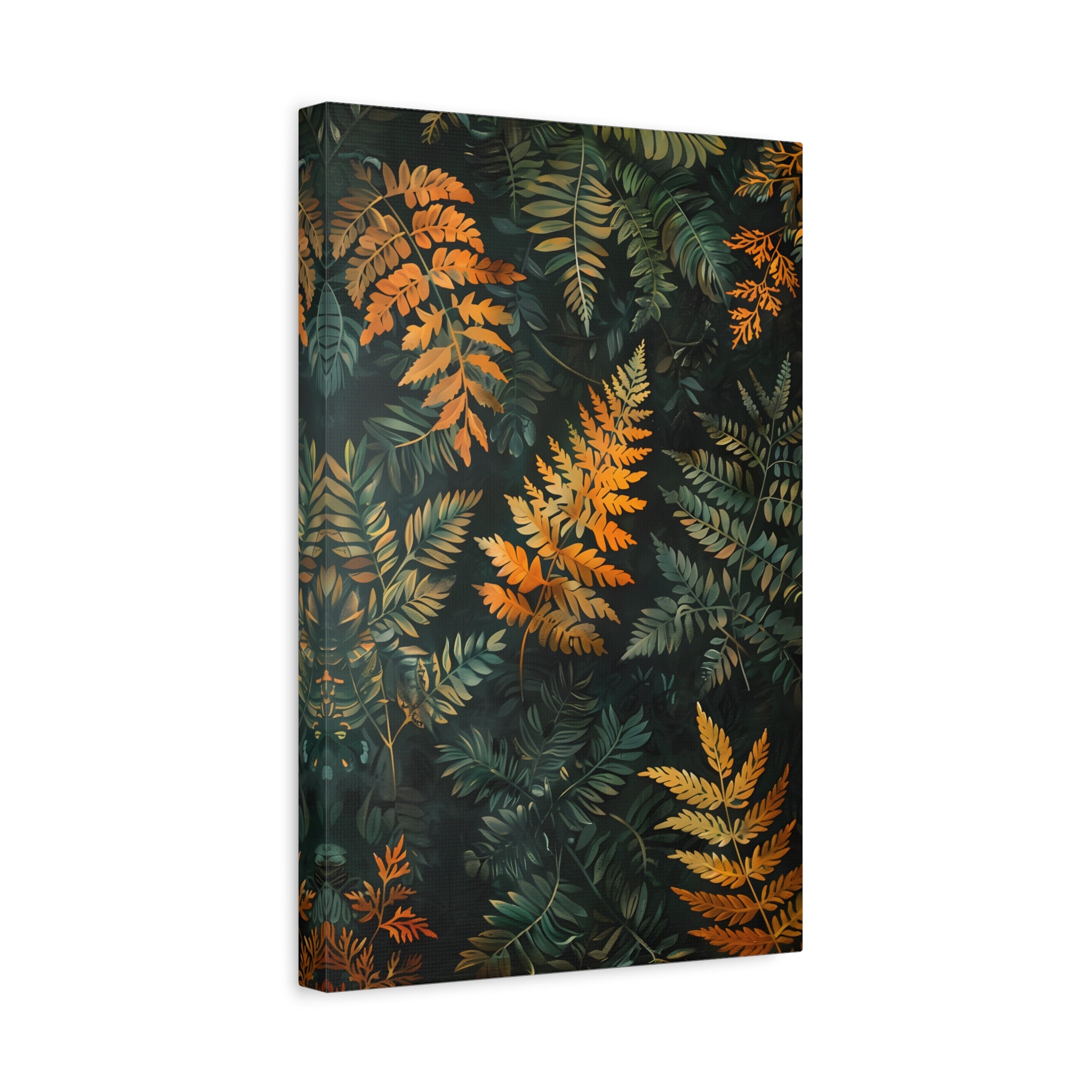 1.25" Matte Canvas - Golden Fern Elegance