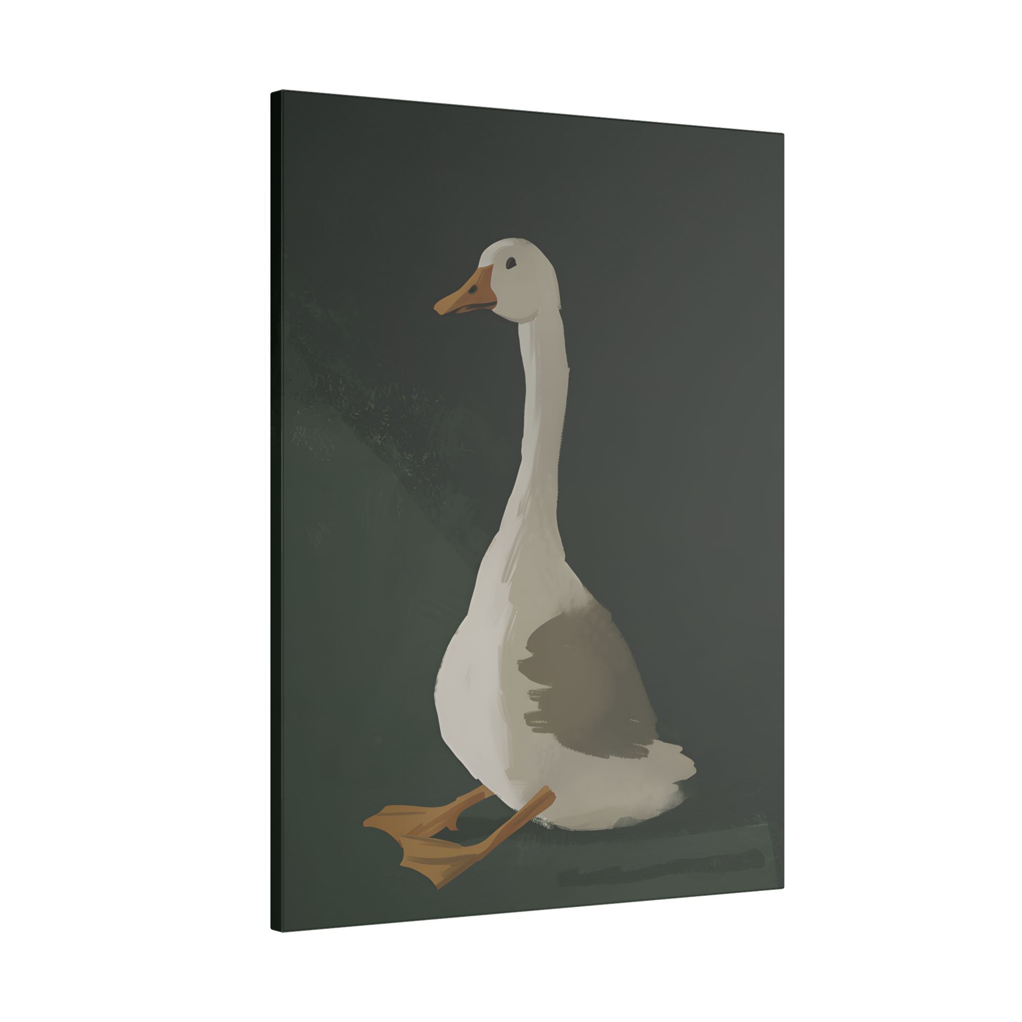 .75" Matte Canvas - Sitting Goose in Spotlight