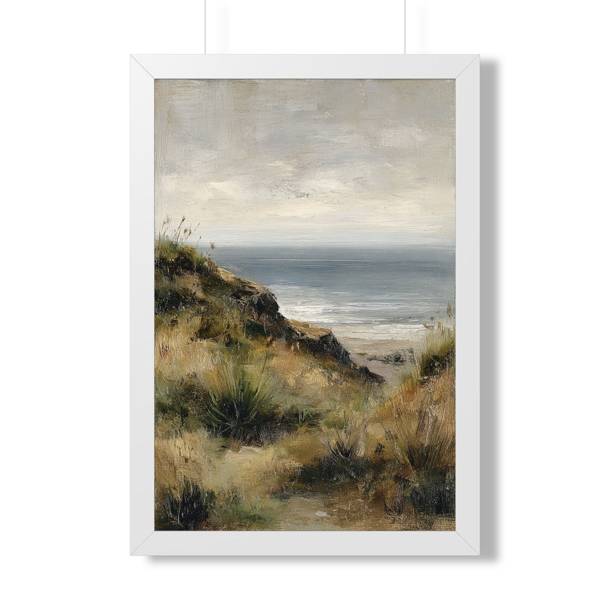 Framed Paper Print - Misty Coastal Seascape