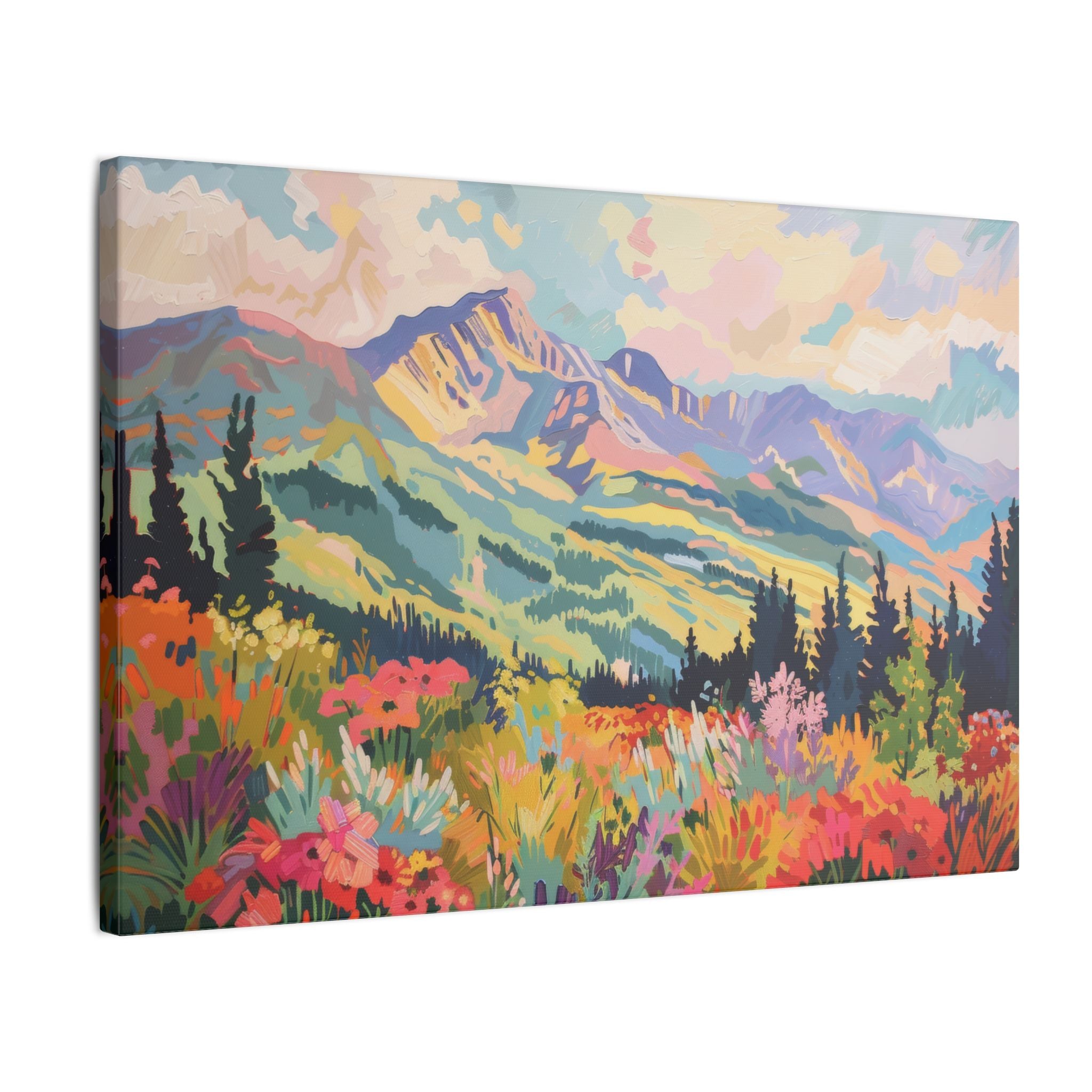 .75" Matte Canvas - Rocky Mountain Wildflower Bliss