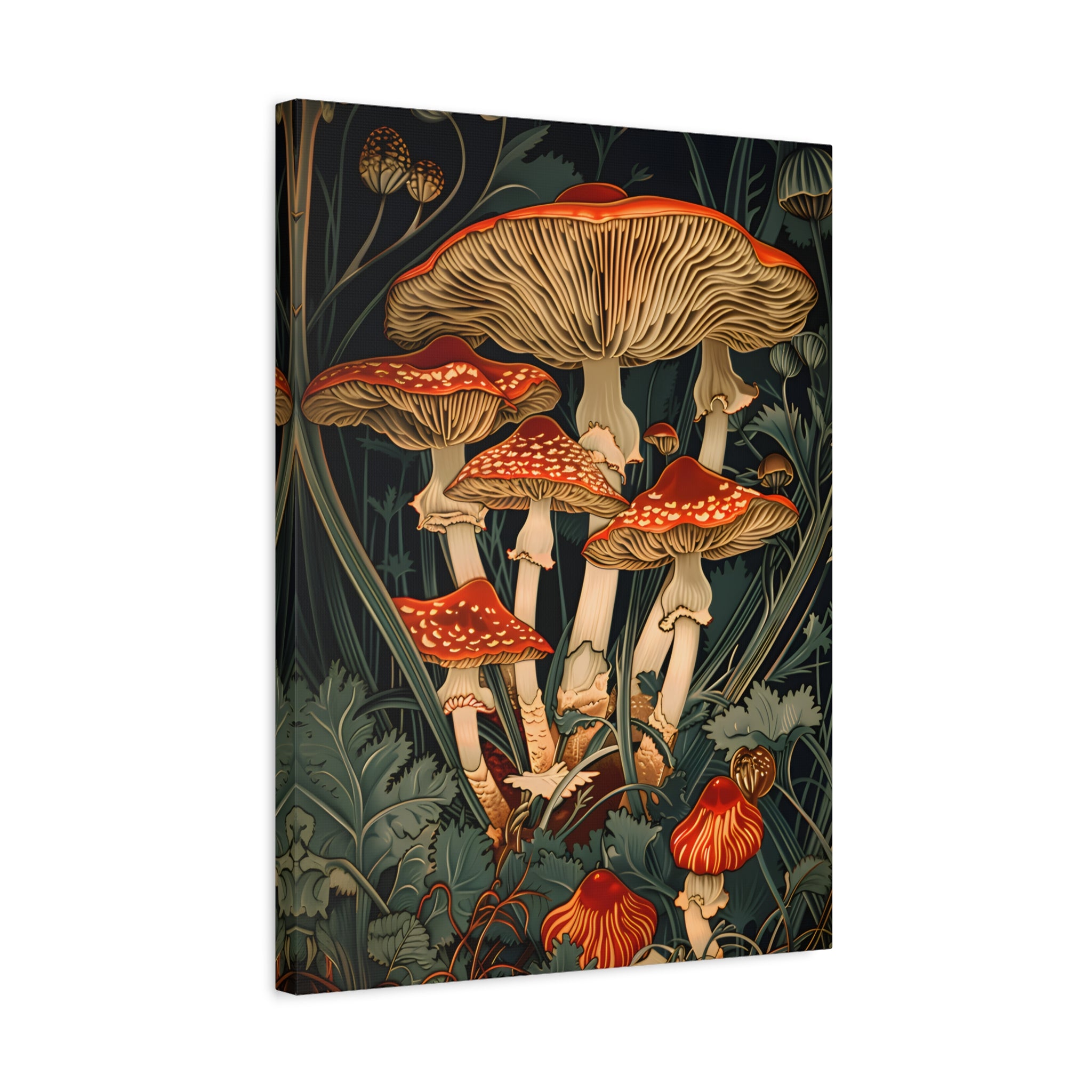 1.25" Matte Canvas - Woodland Mushrooms Revival